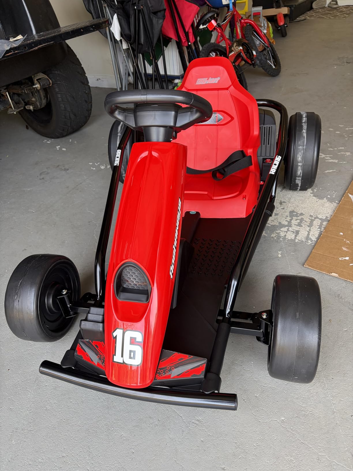 Electric Drift Go Kart for Kids 8-12, 24V Battery, 360W Motor, Reinforced Wear-Proof Rear Wheels, 3 Unique Colors, 8.1MPH High Speed, 154lbs Capacity, Drift Ride On Car Toy (Pink) customer photo 1