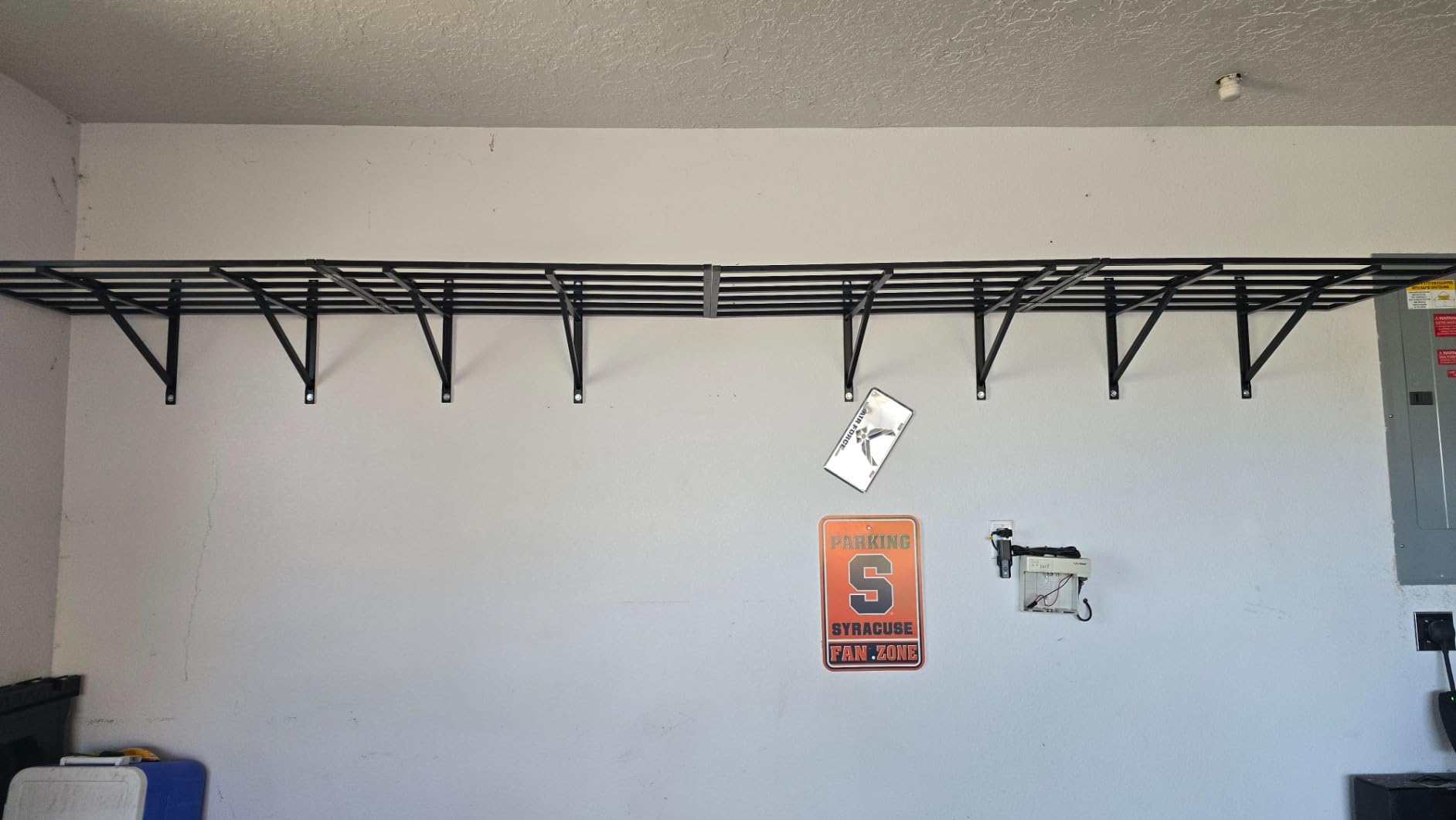 FLEXIMOUNTS 2-Pack 2x6ft Garage Wall Shelving with 8 Hooks, 1200lbs, Black | Heavy Duty Garage Shelving Wall Mounted, Rustproof Finish, Storage for Power Tools, Garden Supplies, Storage Bin, Lite Series customer photo 1