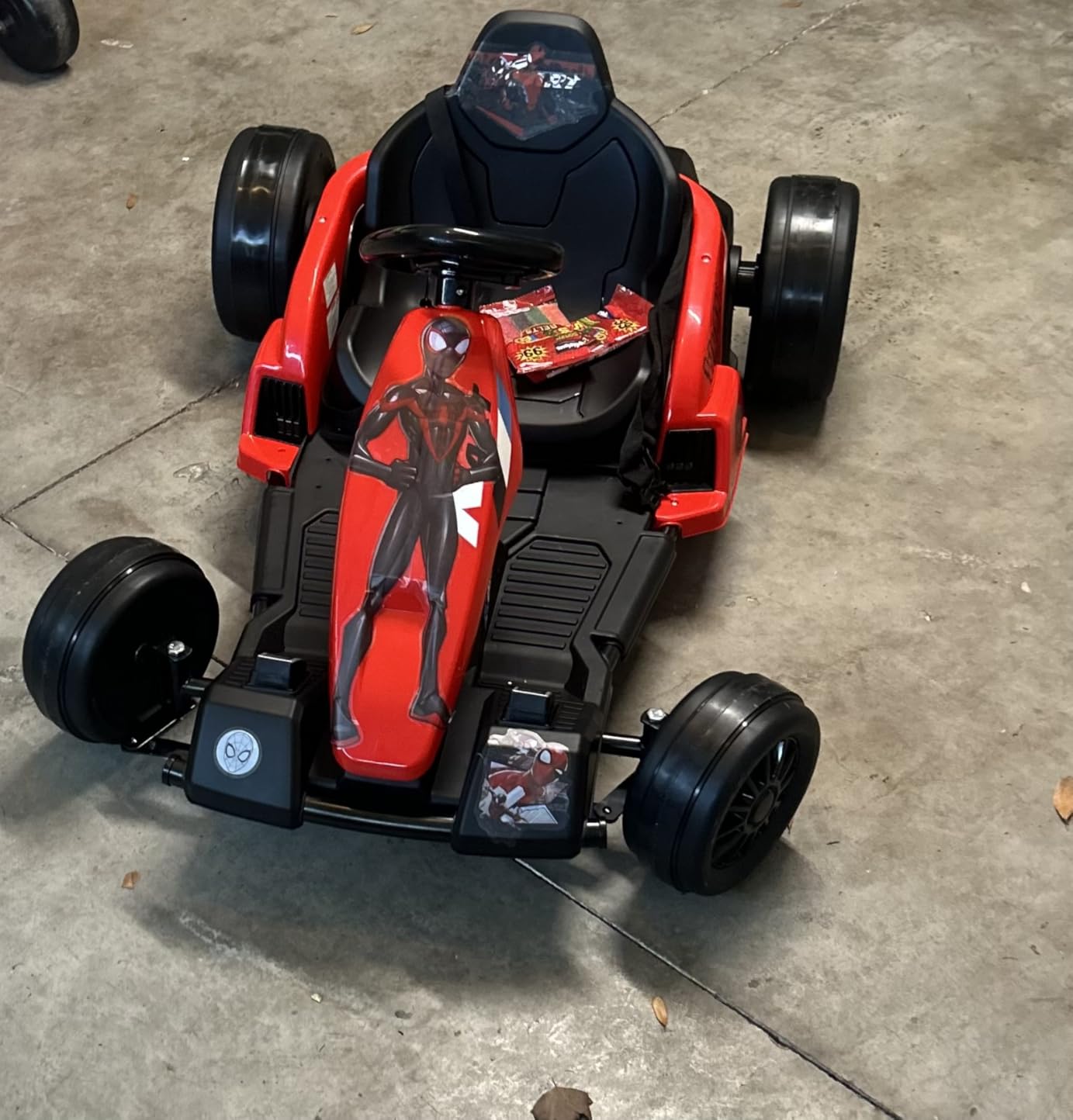Qaba Electric Go Kart 24V 9Ah Big Battery Kids Drift Kart Ages 6-12 Red | Dual 150W Motors, Adjustable Seat, 11.2MPH High Speed, Slow Start, 5-Point Harness customer photo 1