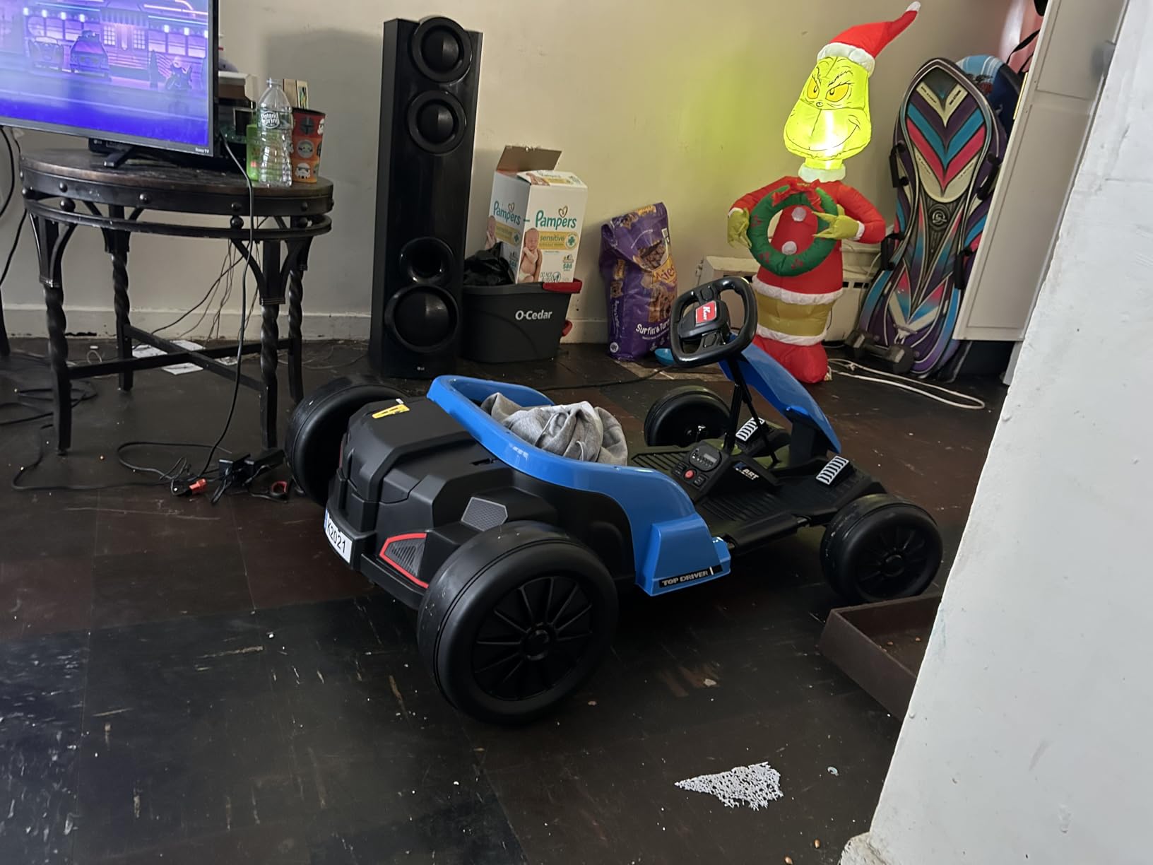 Qaba Electric Go Kart 24V 9Ah Big Battery Kids Drift Kart Ages 6-12 Red | Dual 150W Motors, Adjustable Seat, 11.2MPH High Speed, Slow Start, 5-Point Harness customer photo 2