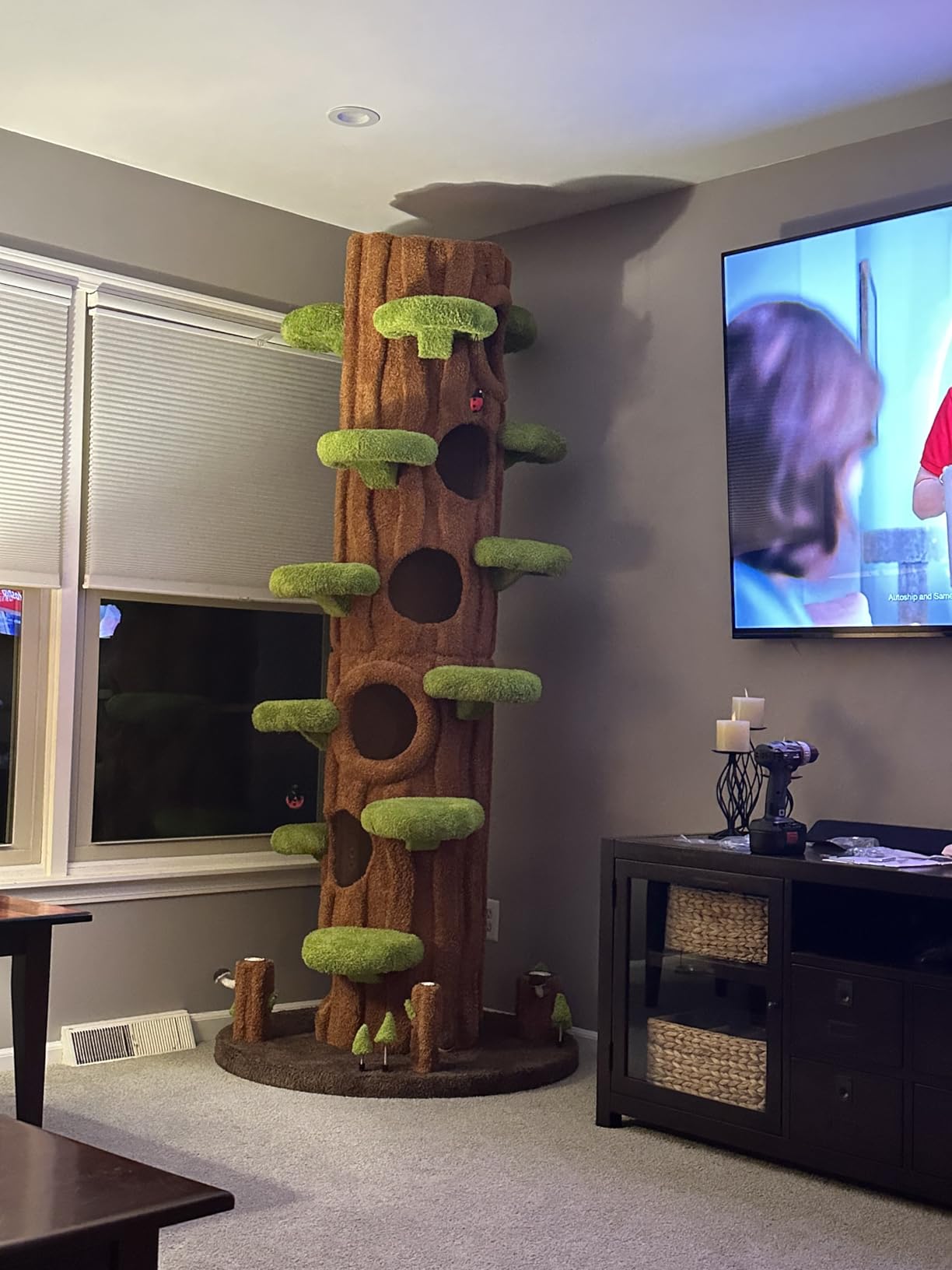 NUNU LAB Large Cat Tree for Indoor Cats - Multi-Level Solid Wood | cat tree tower with Sisal Scratching Posts, Jumping Platforms, Plush Perches & Spring Toys for Multi-Cat Homes customer photo 1