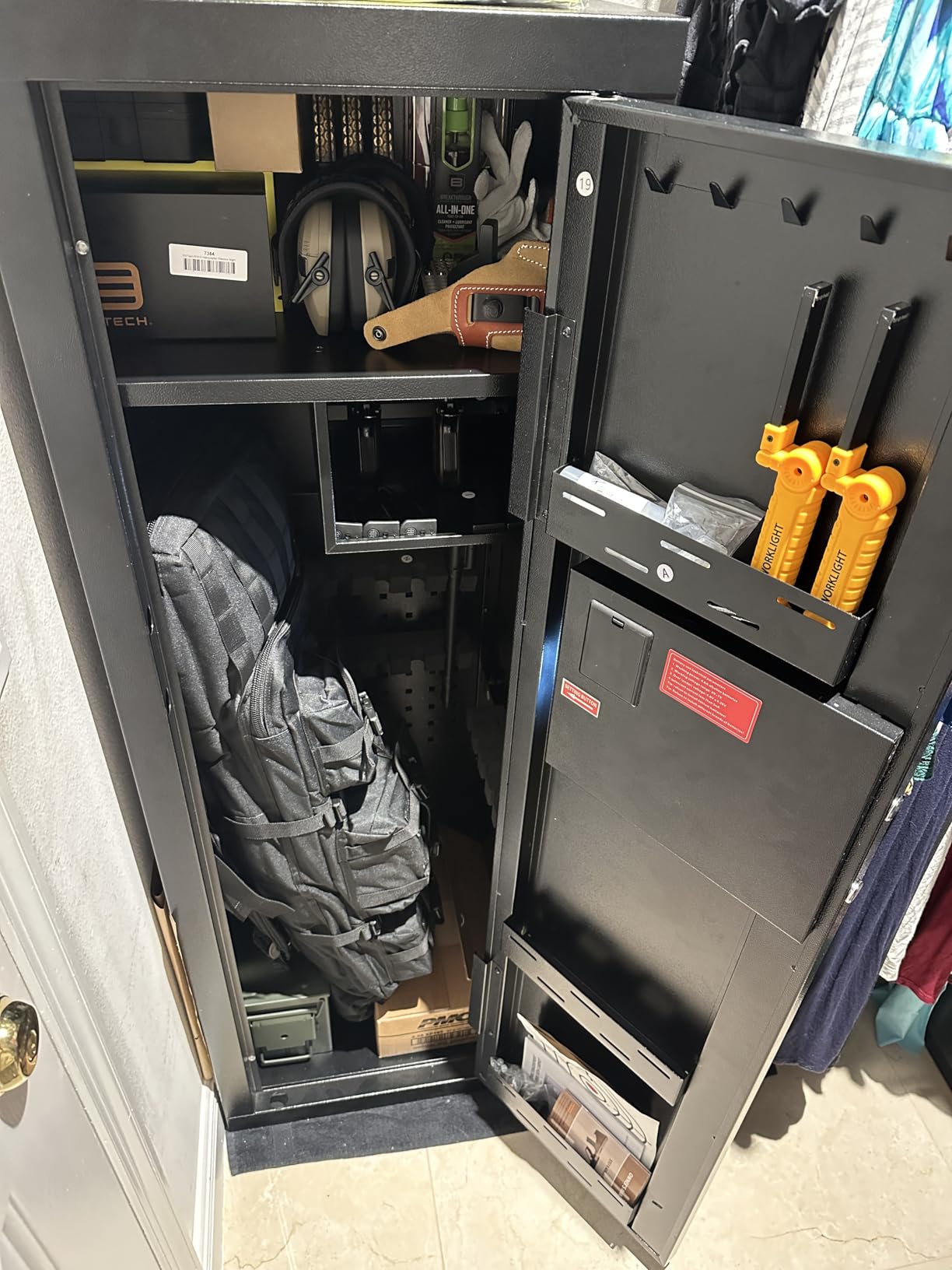 KAER Biometric Gun Safe Rifle, Gun Safes for Rifles and Pistols Holds 14-15 Firearms with Adjustable Racks & Pistol Storage, Fingerprint Keypad Lock Gun Cabinet for Home & Hunting for Enthusiasts customer photo 1