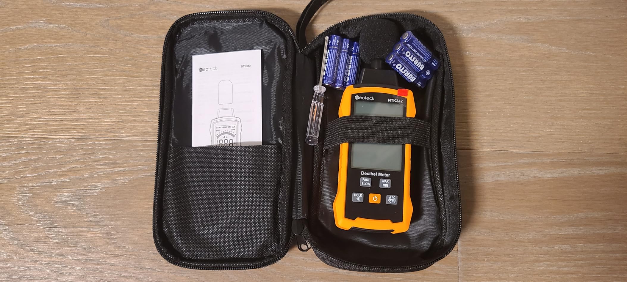 Neoteck 30-130dB Decibel Meter with A/C Weighted Digital Sound Level Meter, Portable Backlight SPL Meter with MAX/MIN FAST/SLOW Response Rate and Data Hold for Home Office Factories Noisy Neighbors customer photo 2