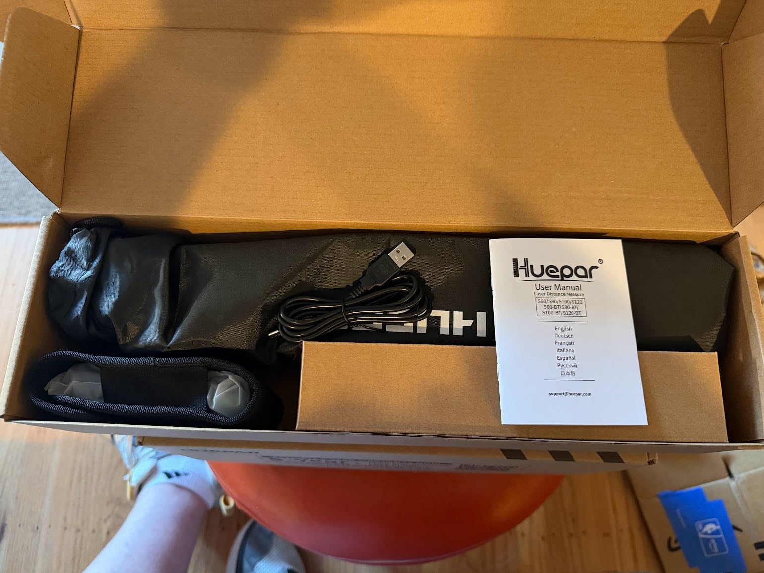 Huepar 395FT Bluetooth Green Laser Measuring Tool S120-G-BT | with 60
