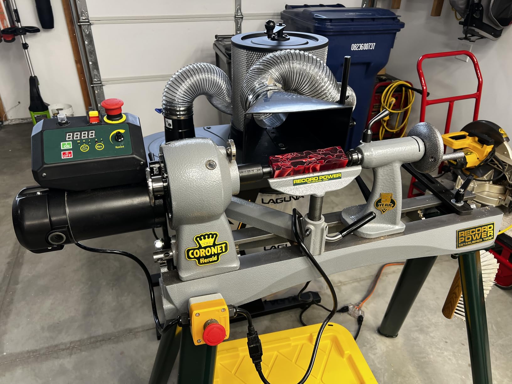 Record Power Coronet Herald Wood Lathe - Professional Benchtop Lathe with Swivel Head, 1 HP Motor, Variable Speed 95-3890 RPM customer photo 1