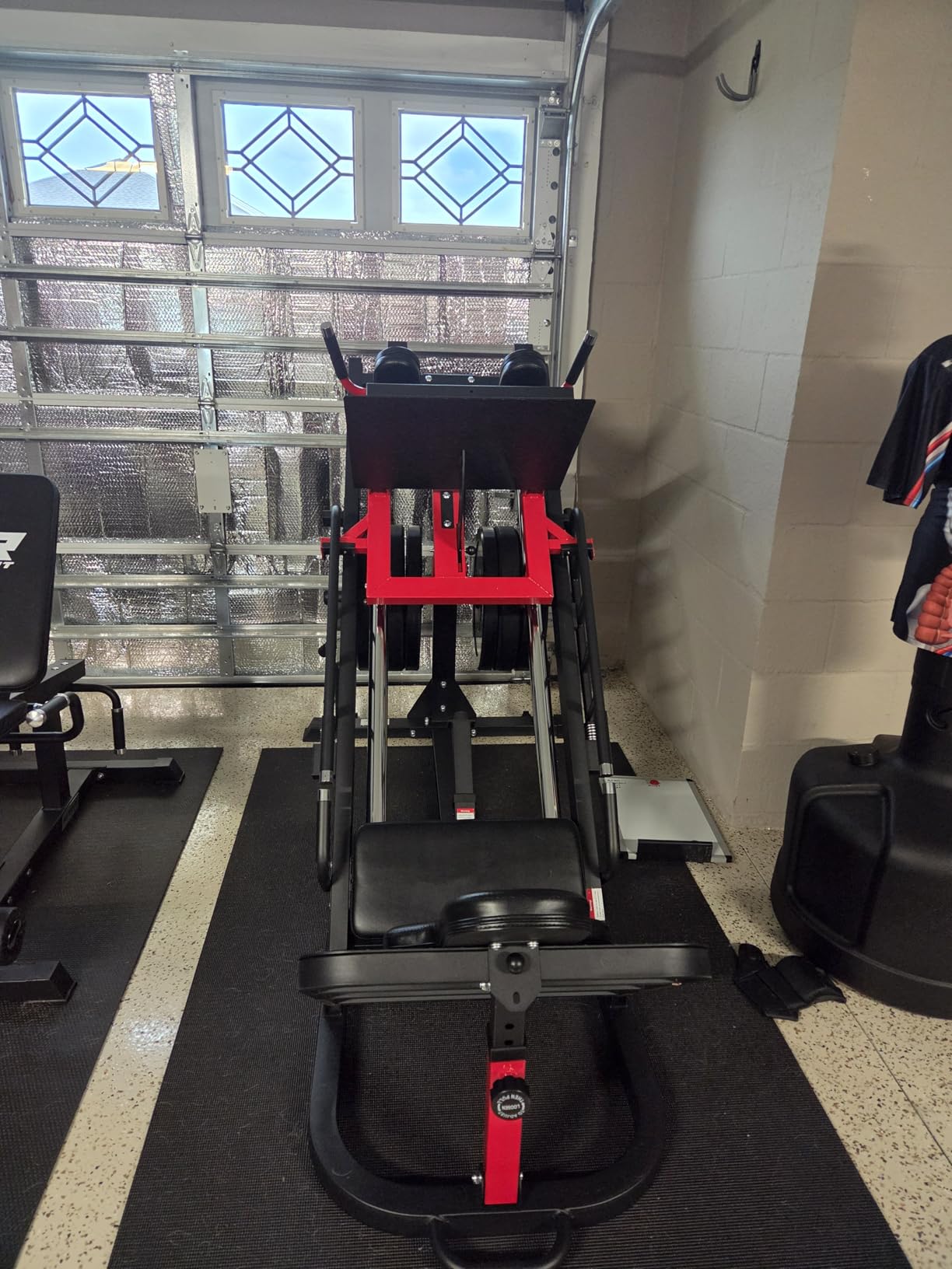 Leg Press Hack Squat Machine Combo, 45-Degree Leg Exercise Machine, Lower Body Special with Weight Storage for Quads, Hamstring, Glutes, Calves, Compact Home Gym Leg Day Equipment customer photo 1