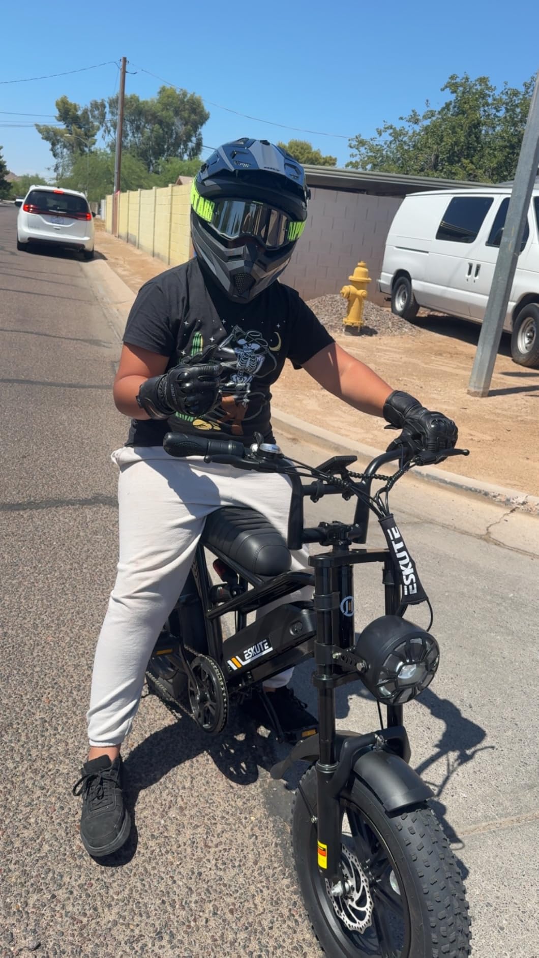 ESKUTE V100 Electric Bike for Adults, Electric Dirt Bike 1500W Peak Motor, All Terrain Dual Suspension E Bike 20+MPH Top Speed, Ebike Up to 60 Miles Range, 16