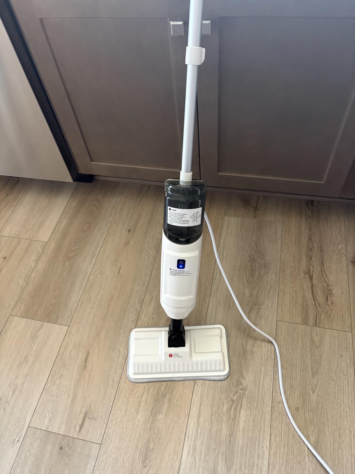 Steam Mop Cleaner 260F Steam in 15s, 16.9oz Tank Hardwood and Tile | 99.9% Stains Removal, Chemical-free Cleaning Safe for Kids/Pets, Lightweight, Deep Cleaning Floor Steamer for Hardwood/Tile customer photo 1