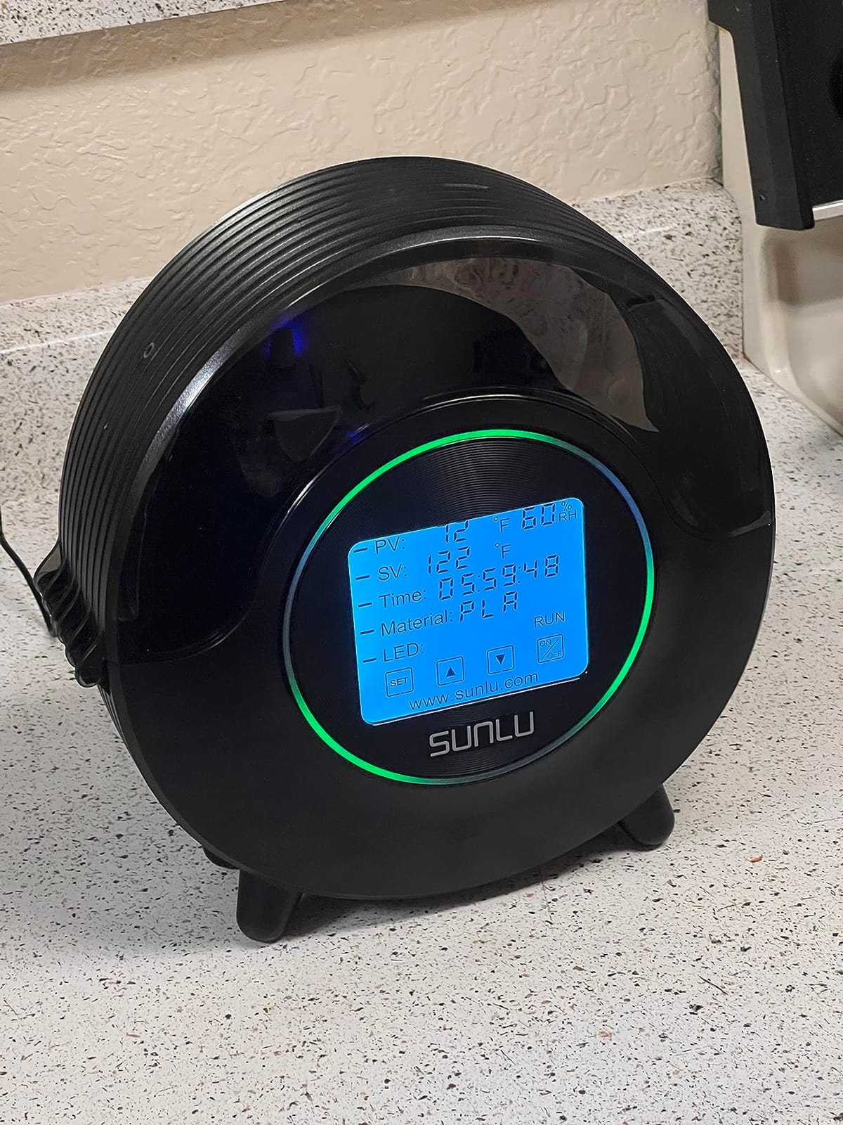 SUNLU Official Filament Dryer S2, Upgraded 3D Filament Dryer with 360°Heating Fan, Filament Dehydrator, One-Key Set with 4.6