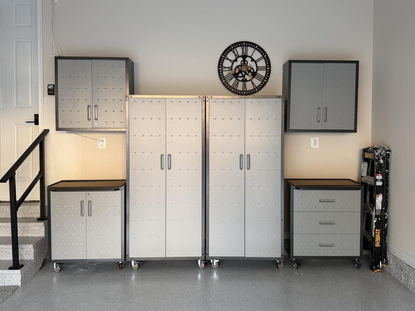10-Piece Heavy Duty Steel Garage Cabinet System | All-in-One Modular Garage Cabinet Set for Ultimate Workshop Organization | Easy Assembly Garage Storage Cabinets & Tool Bench (Black) customer photo 1