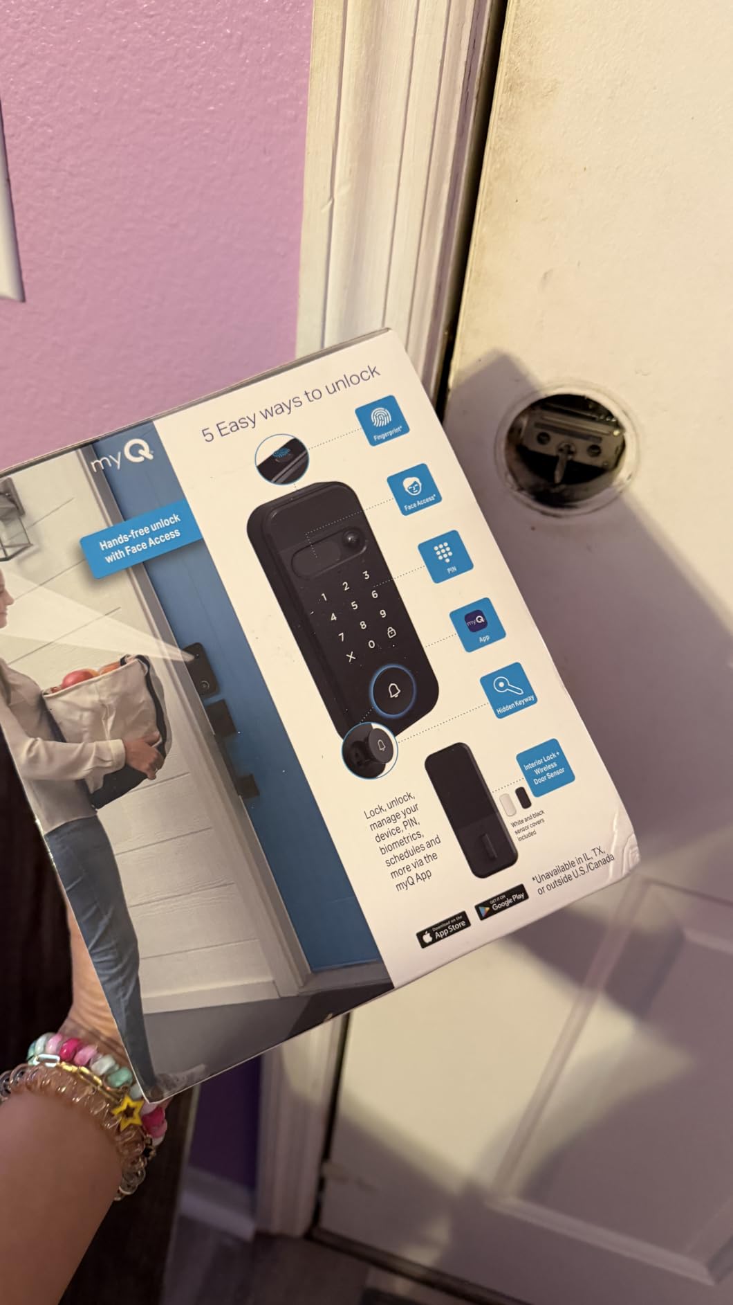 myQ Secure View 3-in-1 Smart Lock with 2K HDR Video Doorbell Camera, Face Access, Fingerprint Access, PIN & App Control customer photo 1