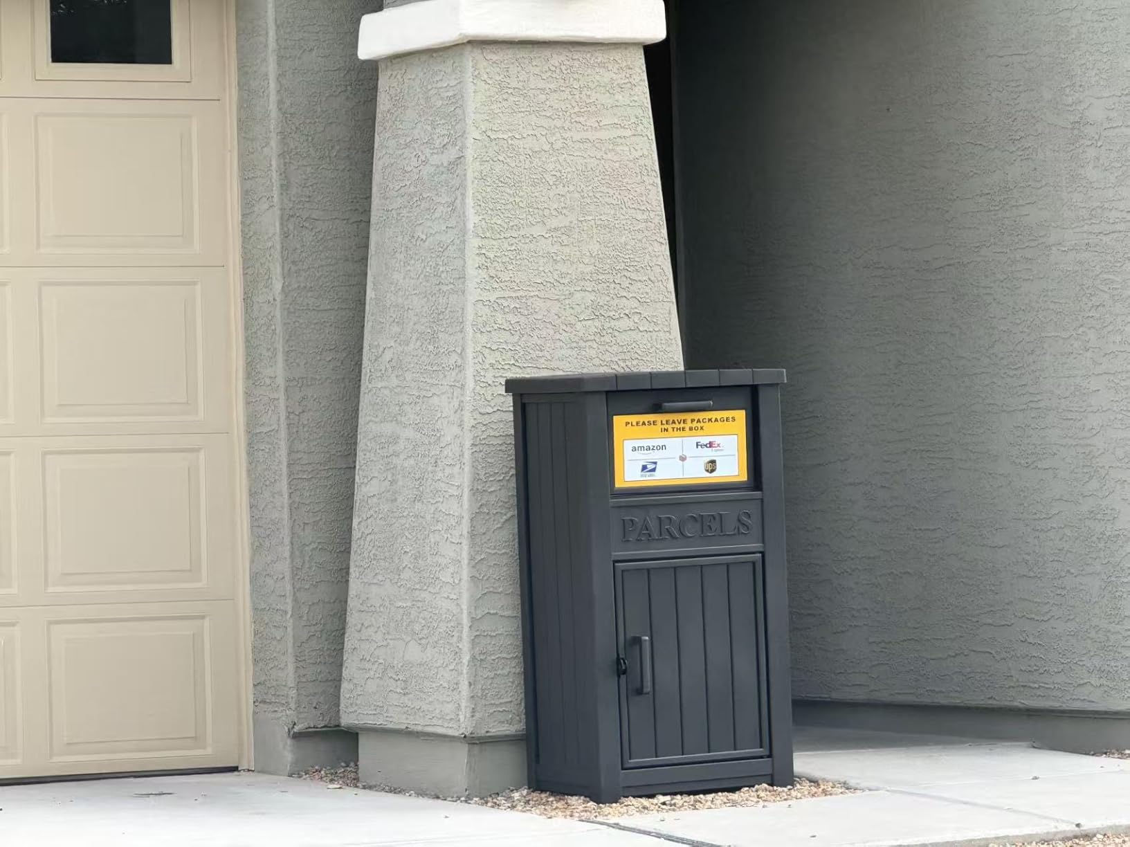 Package Delivery Box for Outside, Parcel Drop Box, Black, 60 Gallon | Large, Lockable & Weatherproof, Anti-Theft, For Porch, Curbside, House Storage customer photo 2