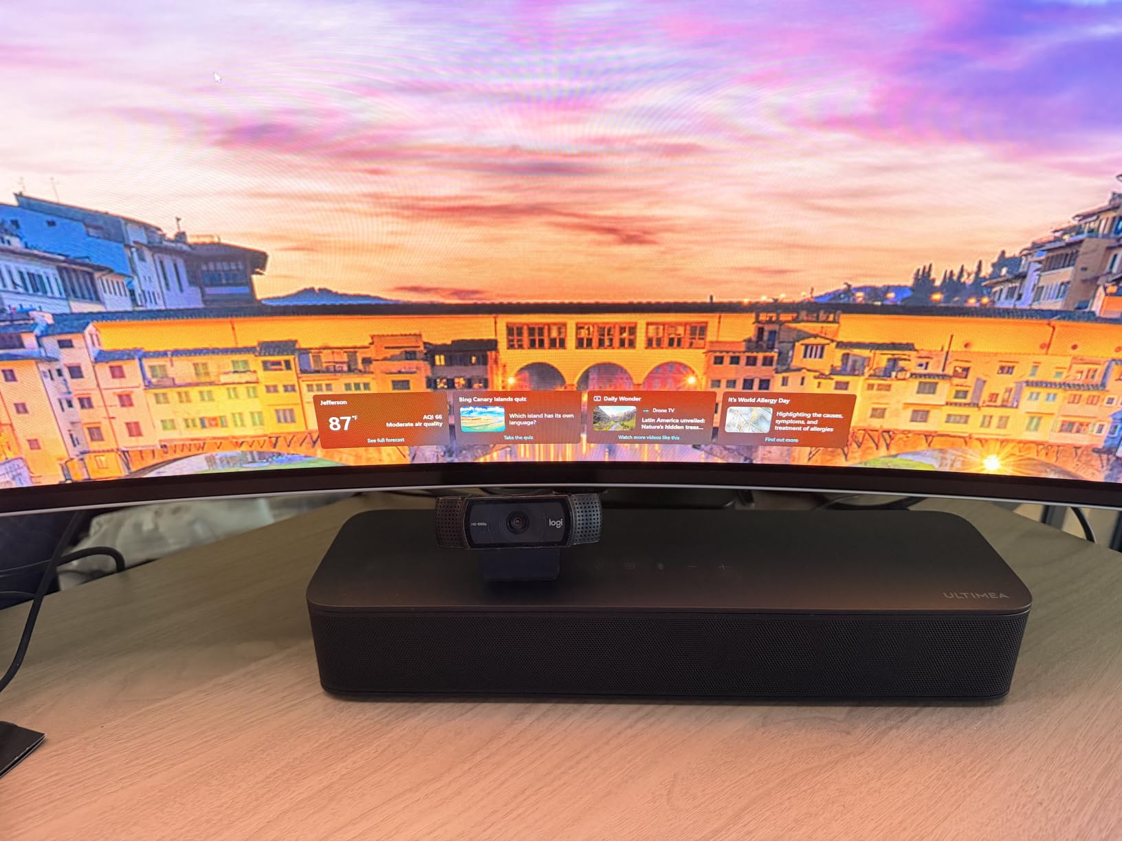 ULTIMEA 2.1ch Sound Bar for TV, Built-in Subwoofer, Stereo Shelf System, Peak Power 132W, App Control, 16 Inches Bluetooth 5.4 TV Speakers, Wall Mount, Poseidon M20 Pro customer photo 2