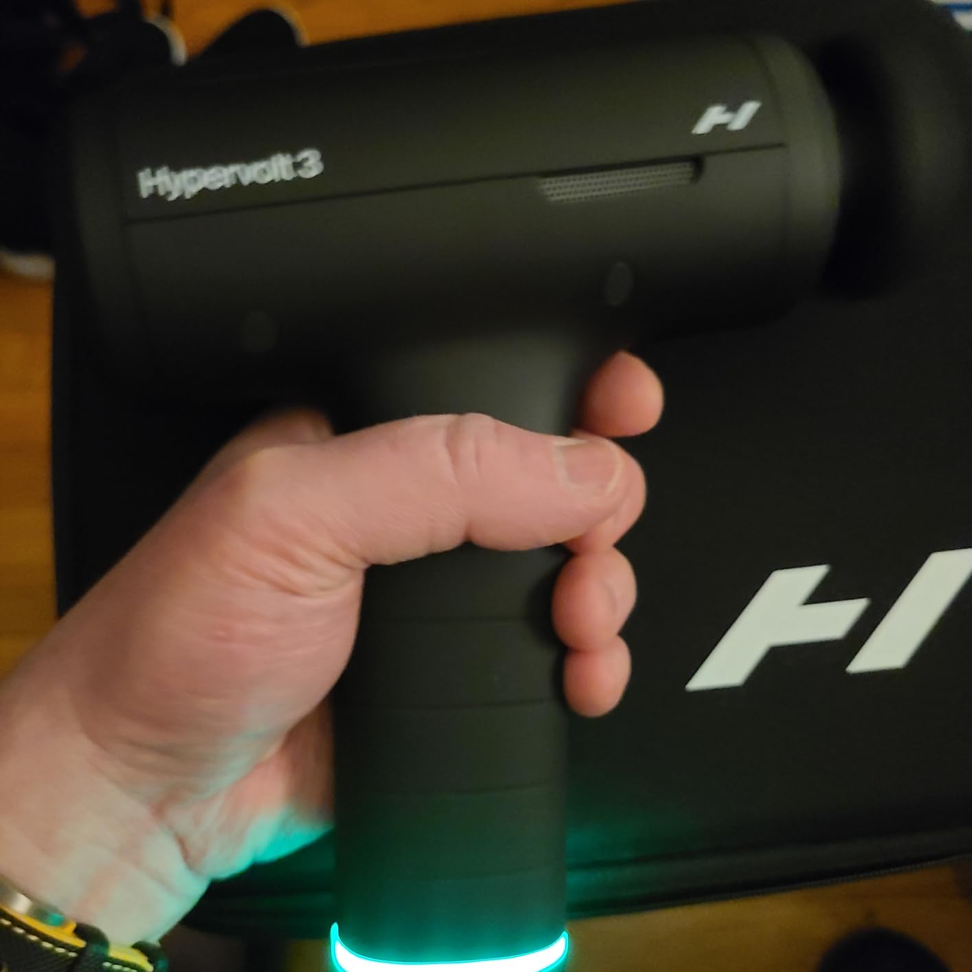 Hyperice Hypervolt 3 Percussion Massage Gun Heated Head Premium Carry Case | Loosen Tight Muscles | Five Speed Control Settings | Quiet Performance | Heated Head | Pressure Sensor Tech | 4 Hour Battery customer photo 1