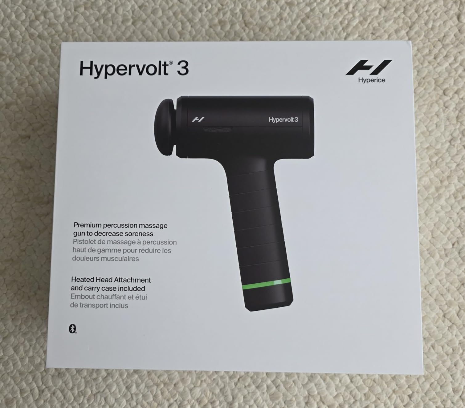 Hyperice Hypervolt 3 Percussion Massage Gun Heated Head Premium Carry Case | Loosen Tight Muscles | Five Speed Control Settings | Quiet Performance | Heated Head | Pressure Sensor Tech | 4 Hour Battery customer photo 2