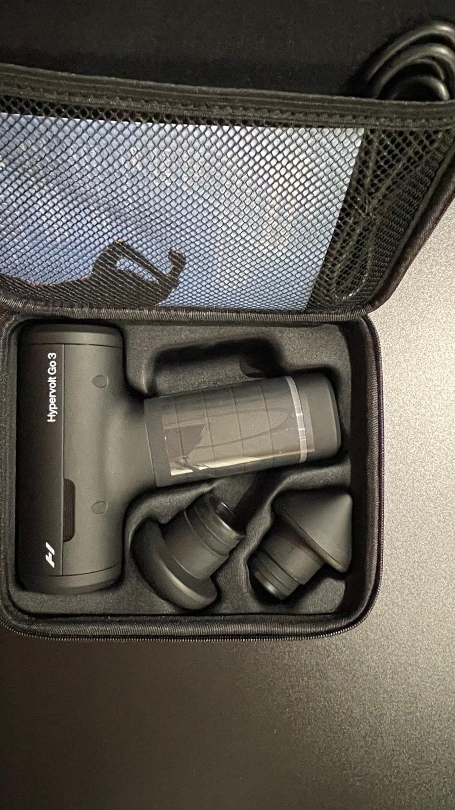 Hyperice Hypervolt Go 3 Percussion Massage Gun Lightweight with Carry Case | Muscle Recovery | Compact Power | TSA Friendly Design | Long Battery Life | Five Speed Settings | Pressure Sensor Feedback customer photo 1