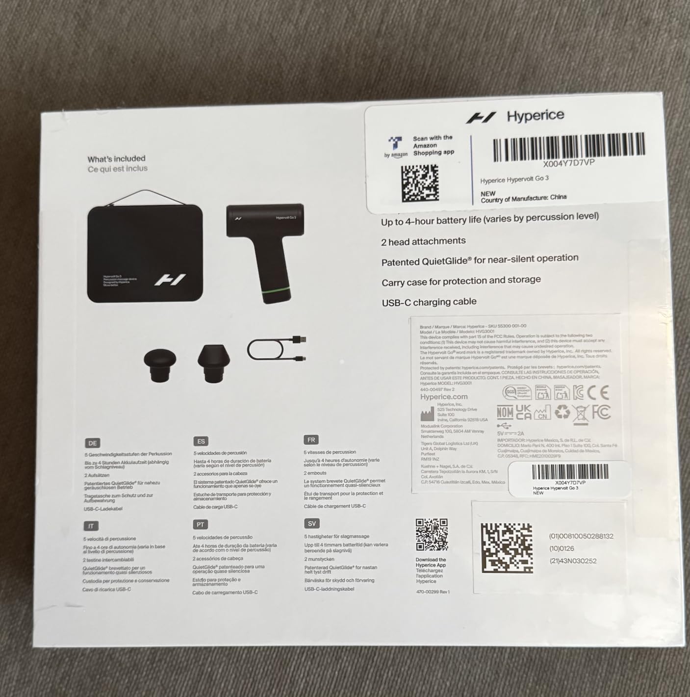 Hyperice Hypervolt Go 3 Percussion Massage Gun Lightweight with Carry Case | Muscle Recovery | Compact Power | TSA Friendly Design | Long Battery Life | Five Speed Settings | Pressure Sensor Feedback customer photo 2