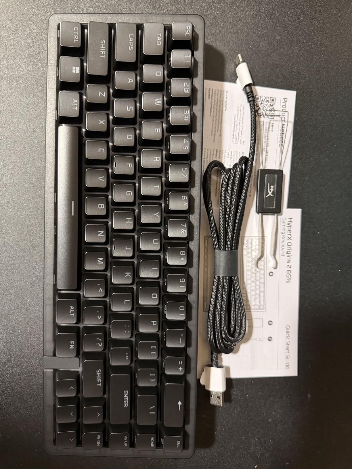 HyperX Origins 2 65 - Gaming Keyboard, PC, Swappable Housing, Hotswap Switches, High Profile, 65% Layout, 8k Polling, Adjustable Angle, Mechanical Switches customer photo 1