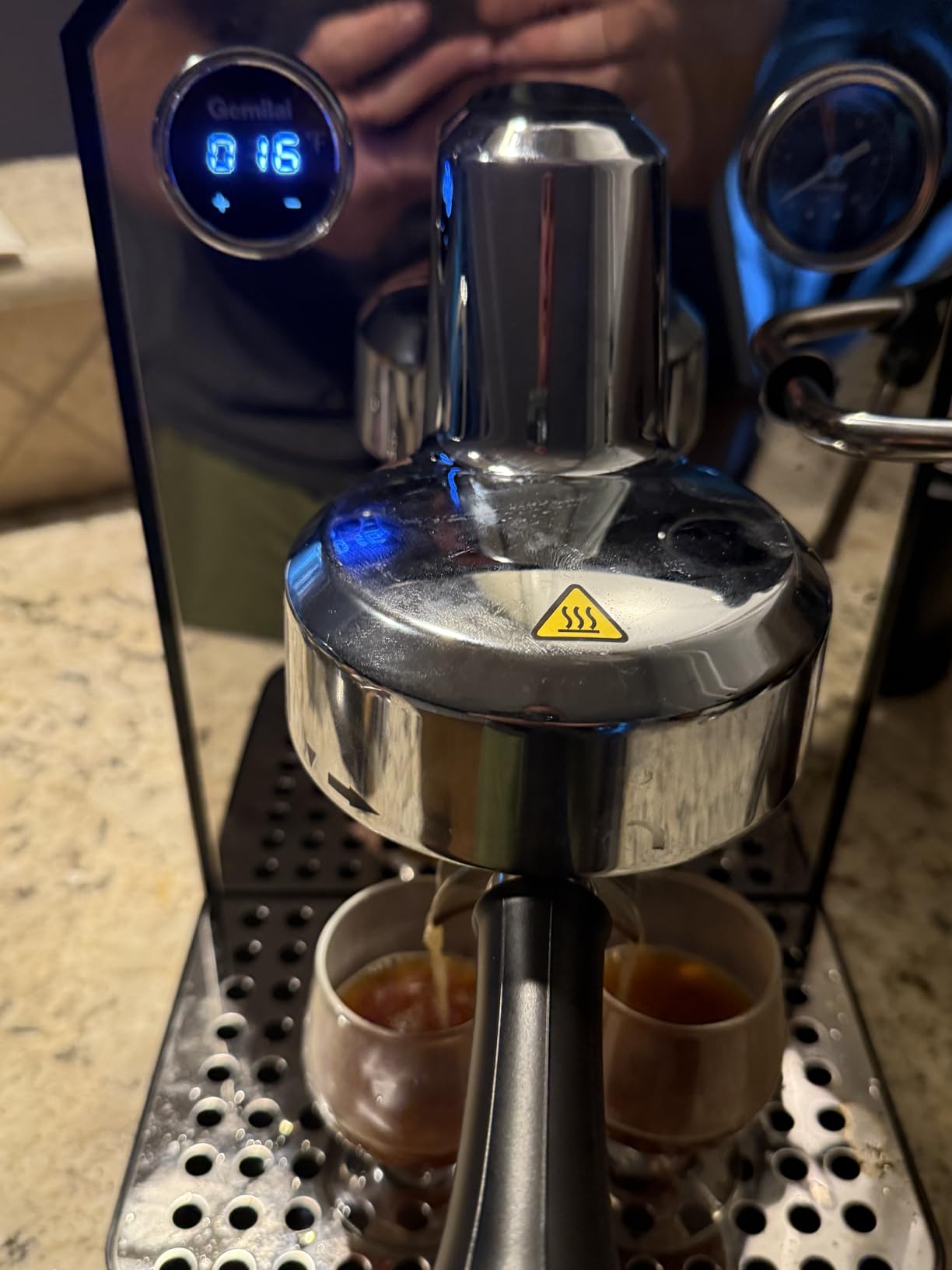 Gemilai Owl G3006 Home Espresso Machine, 58mm Commercial Group Head & PID Temp Control, Stainless Steel Coffee Maker for Barista-Quality Latte Art, Cappuccino Dual Data Display Black customer photo 1