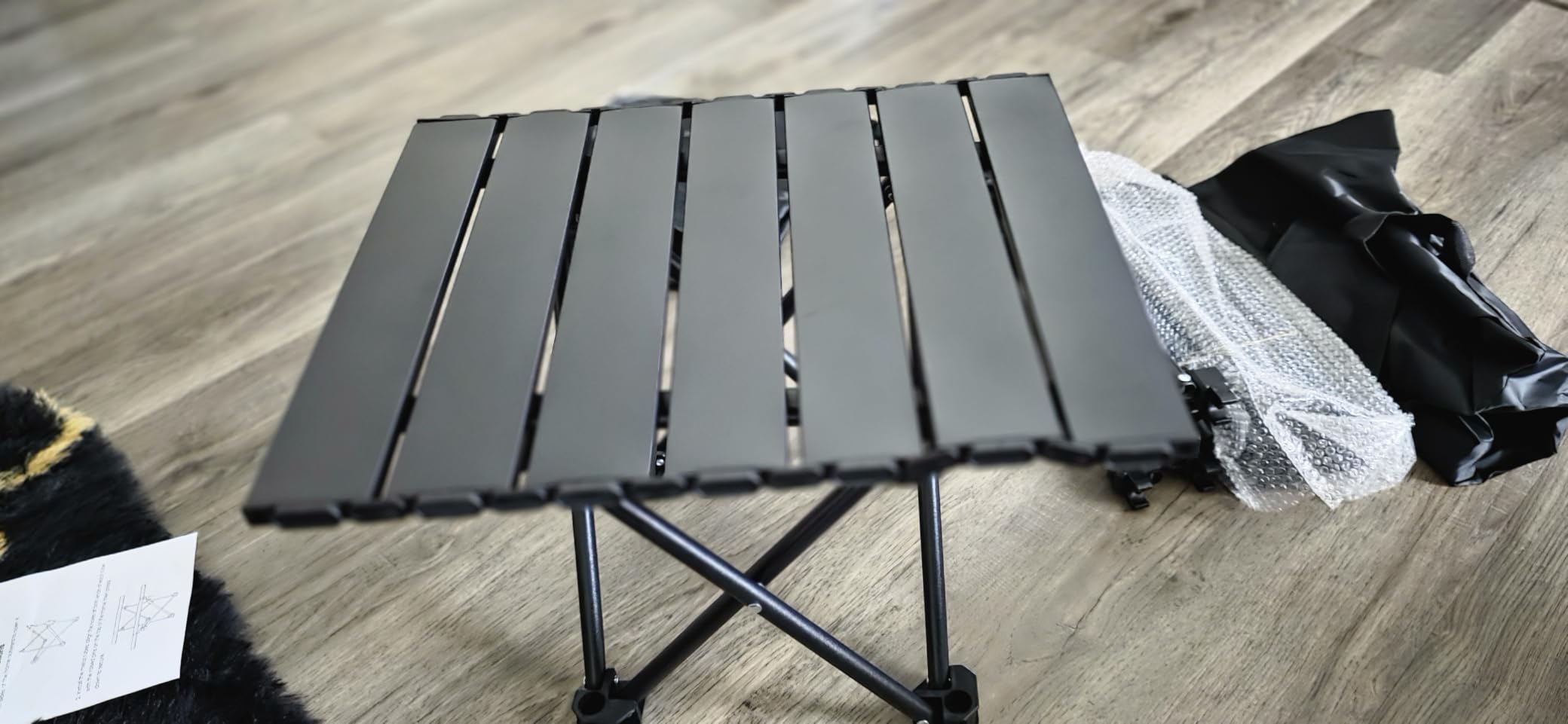 2 Pack Camping Table Foldable, Portable Folding Beach Table, Black-S | Ultralight, Metal, with Carry Bag, Small for Outdoor Travel & Picnic, BBQ, Cooking, Festival, Boat, Home Use customer photo 1