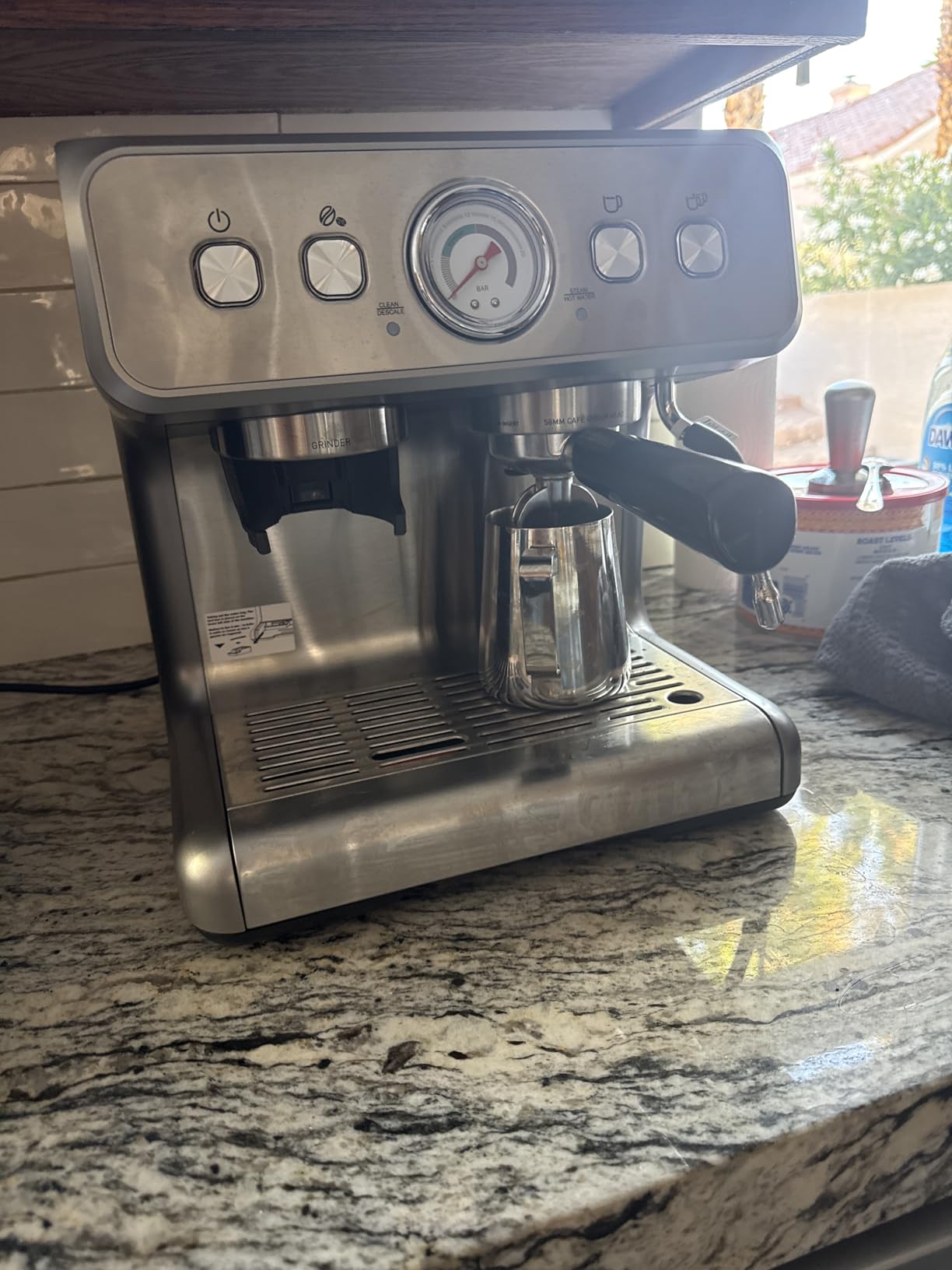 (2026 Upgrade) Espresso Machine with Grinder, Expresso Coffee Machines with Built-in Anti-Clog Coffee Grinder/Milk Steam Wand/Frother, Expresso Machines for Home Perfect Cappuccino & Latte-Silver customer photo 1