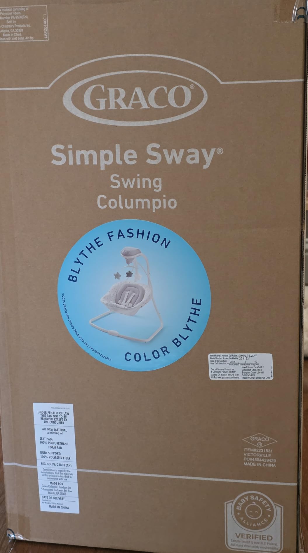 Graco Simple Sway Portable Baby Swing for Infants, Newborn Swing with 15 Songs and Sounds, Great Gift for New Parents, Baby Registry Must Have customer photo 2
