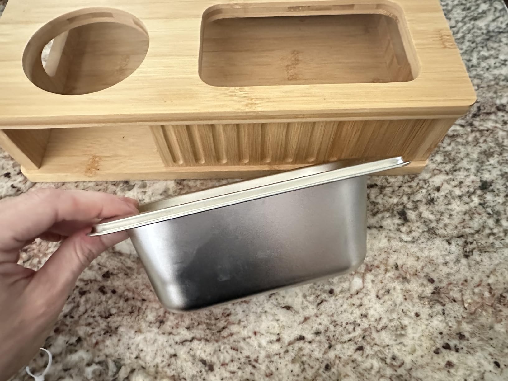Couch Caddy - Bamboo Couch Console with Anti-Spill Cup Holder & Snack Tray | Sofa Organizer for Drinks, Phone & Remotes | Versatile Bed Snack Tray for Movie Nights customer photo 2