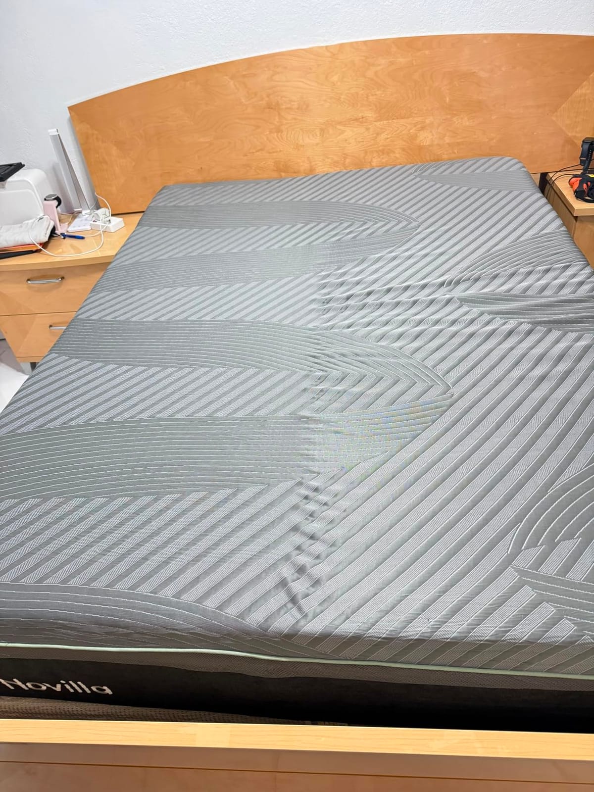 Novilla AiryFlow 12 Inch Queen Size Mattress, Queen Memory Foam Mattress | for Cool Night & Spinal Alignment, Pressure Relief & Motion Isolation, Green Tea-Infused, CertiPUR-US Certified, Medium Firm customer photo 2