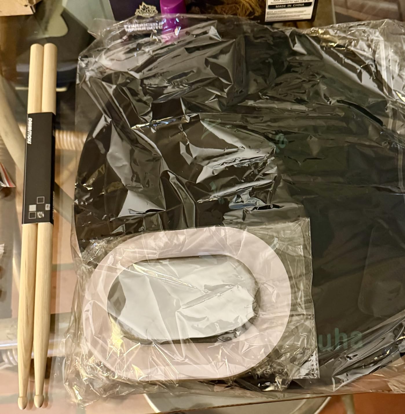 Drum Mute Pads Set for Quiet Practice, 13-Piece Drum Silencer Pads Kit with Drumsticks, 2 Pairs of Drumstick Dampeners, Cymbal Mufflers, Bass & Snare Dampeners customer photo 1