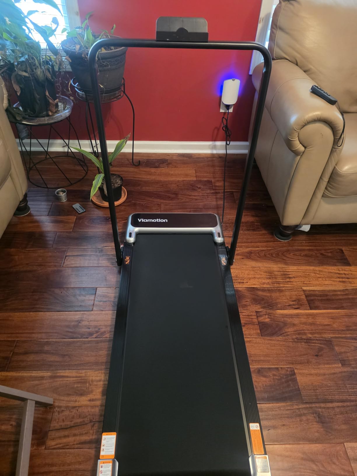 Walking Pad Treadmill for Home, Walking Pad with Incline and Handle Bar | Sturdy Foldable Handles Walking Pad with LED Display, Portable Quiet Under Desk Treadmills for small space at home office customer photo 1