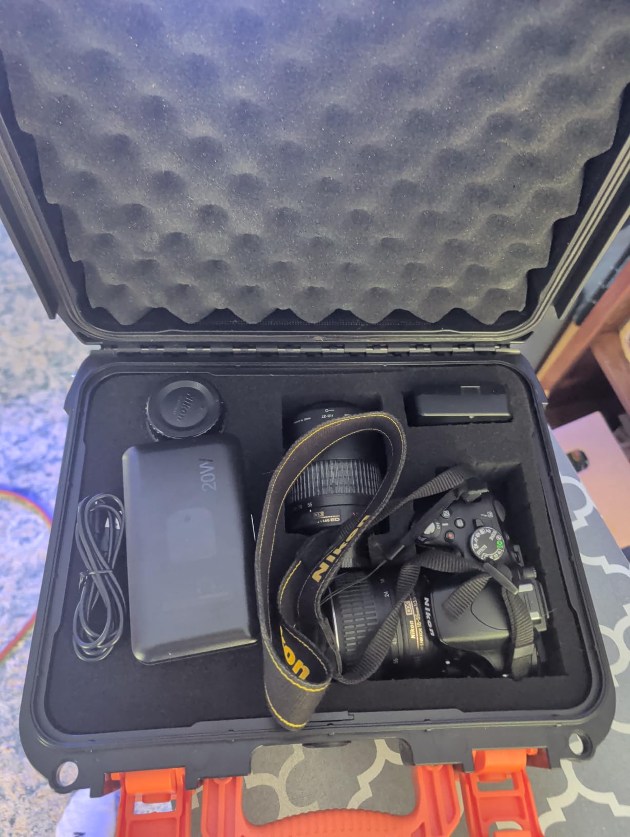 K&F CONCEPT Waterproof Hard Case with Foam, IP67 Camera Case Hard Shell, Portable Protective Storage Case for Camera, Drone, DJI, Photography Equipments, 13.5x11.4x5.3 inch customer photo 1