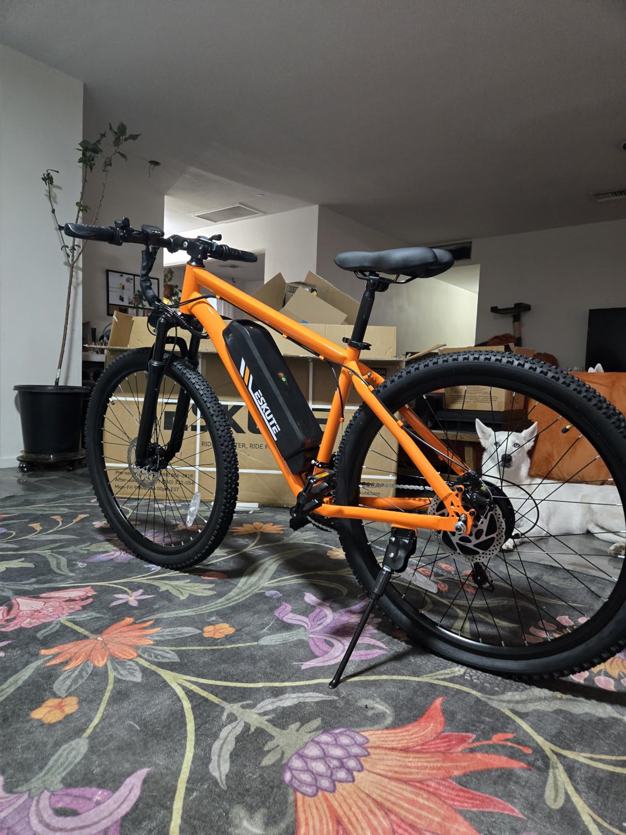 ESKUTE M200F Electric Bike for Adults - 27.5 inch Tire Mountain E-Bike, 1500W Peak Brushless Motor 31+MPH, 48V 20.8Ah Removable Battery, Up to 80 Miles, Step Over Commuter E-MTB, Full Suspensions customer photo 2