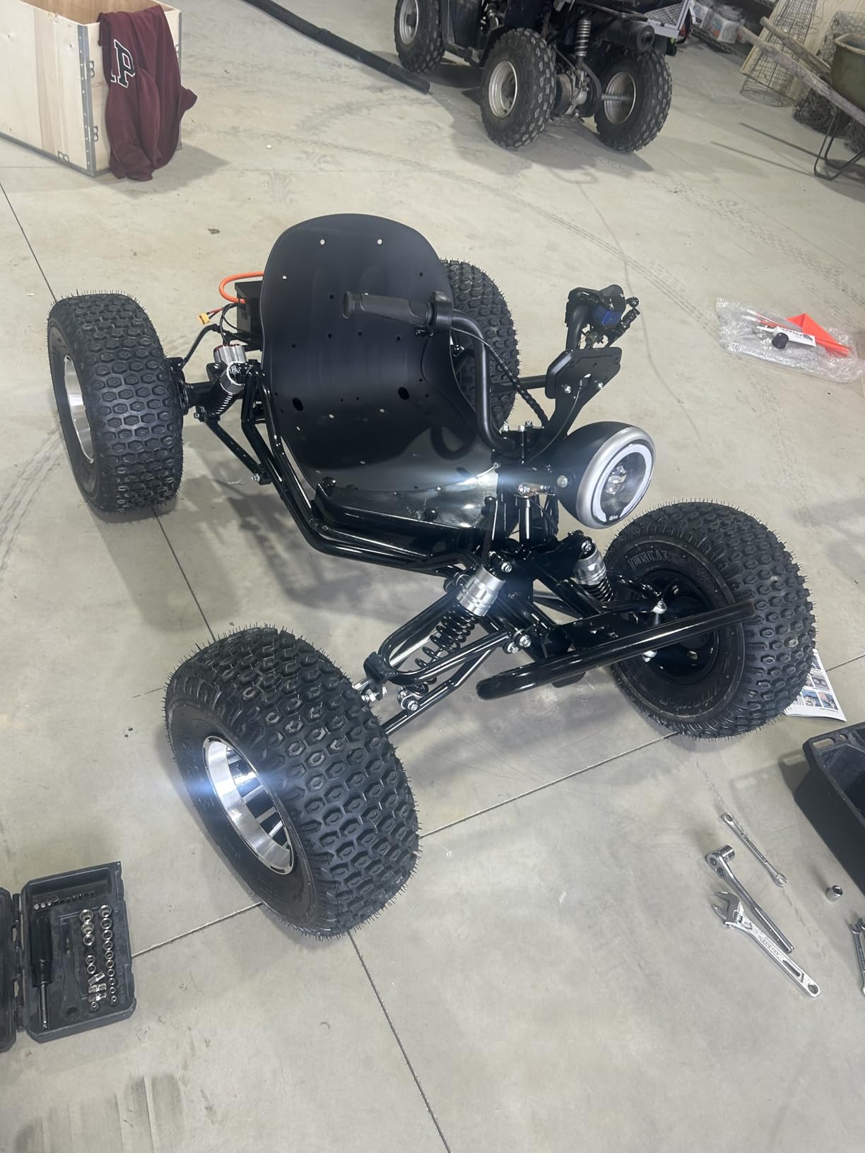 48V 20Ah Electric Off-Road Go Kart for Adults & Teens (Black) | Peak 4000W, 31 MPH, 30-Mile Range, Shaft Drive, Dual Hydraulic Brakes, AT19x7-8 Tires customer photo 2
