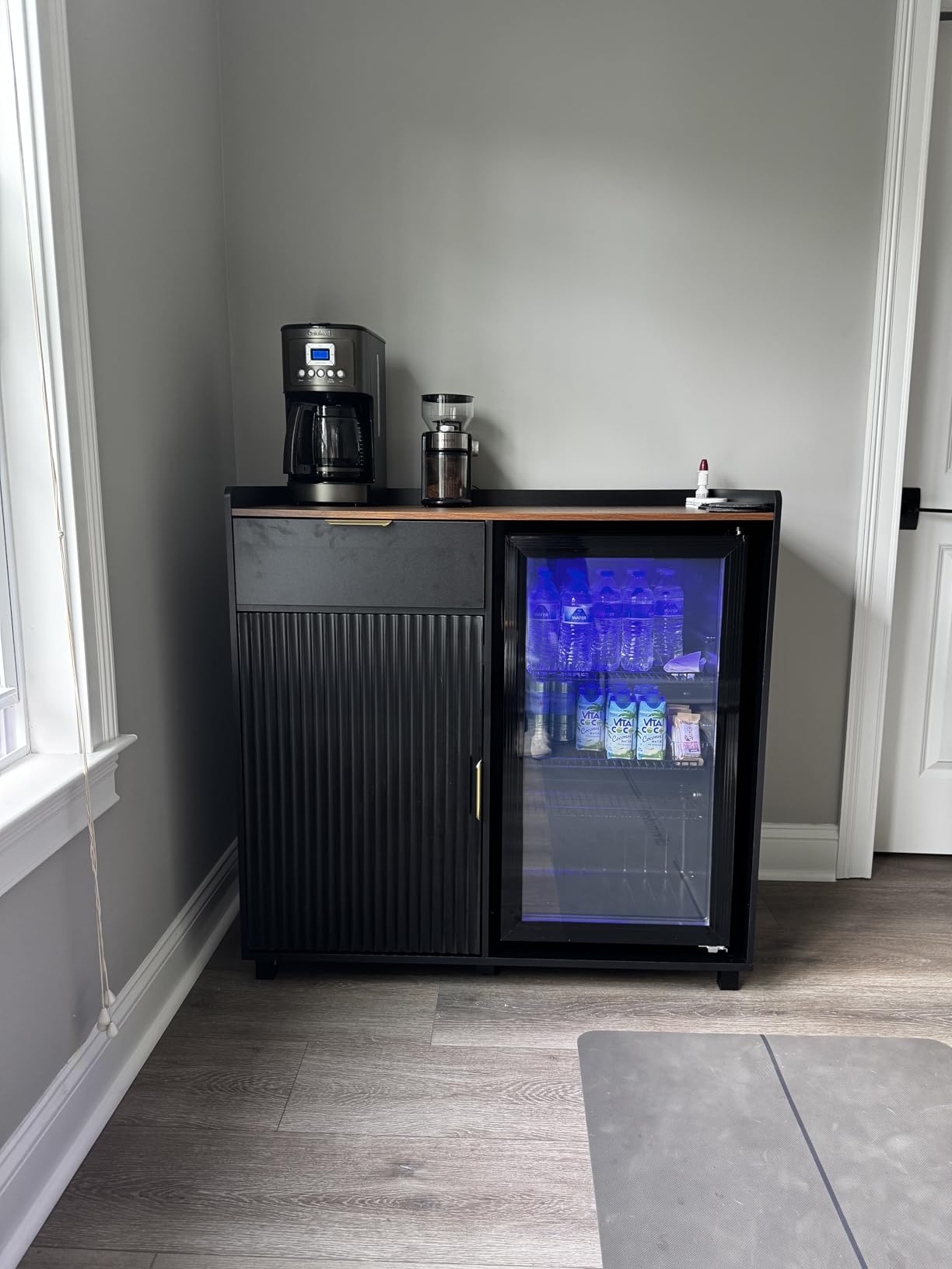 Tehanld Lighted Beverage Refrigerator, 68-Can Gaming Mini Fridge | RGB illuminated glass door, 1.8 cu.ft, 35-65°F digital control, quiet drink cooler for bedroom, game room, home bar customer photo 1