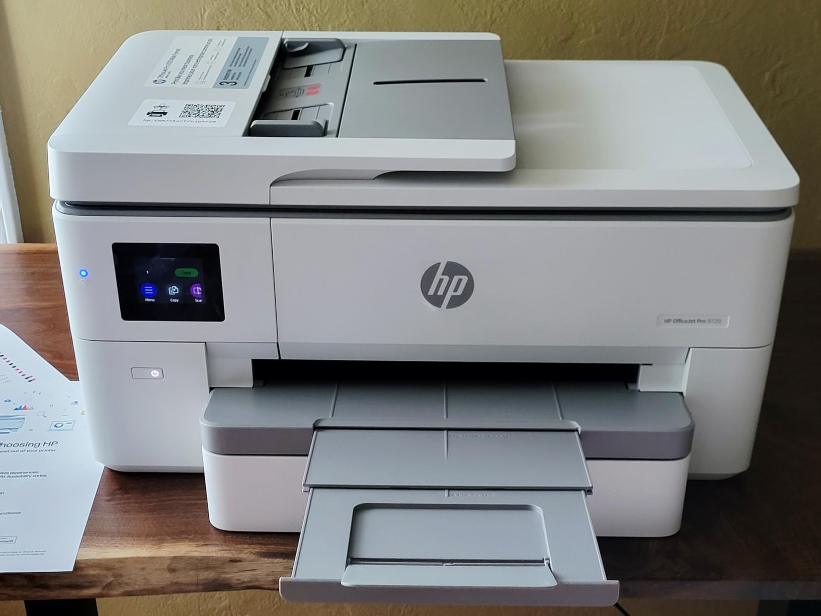 HP OfficeJet Pro 9720 Wide-Format Wireless All-in-One Color Inkjet Printer, Print, scan, Copy, fax up to 11x17, ADF, Duplex Printing Best-for-Office, 3 Month Trial of Instant Ink Included (C2XF9A) customer photo 2
