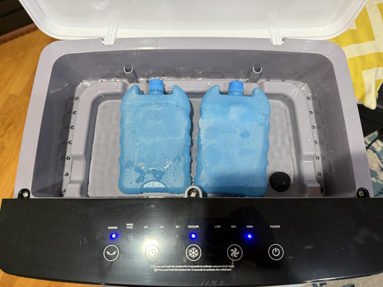 Portable Air Conditioner, 3000 CFM Swamp Cooler & Evaporative Air Cooler | 6.87 Gal Water Tank, 3 Speeds & 4 Modes, 120° Oscillation with 15H Timer customer photo 2
