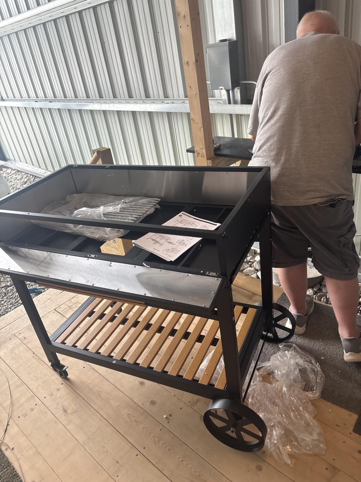 Flintex Santa Maria Grill, Argentine Open Fire Grill with Asado Accessories | V-Shaped Grate, Grates, Griddle, Skewers and Meat Hooks are All Included and Made of Stainless Steel customer photo 2