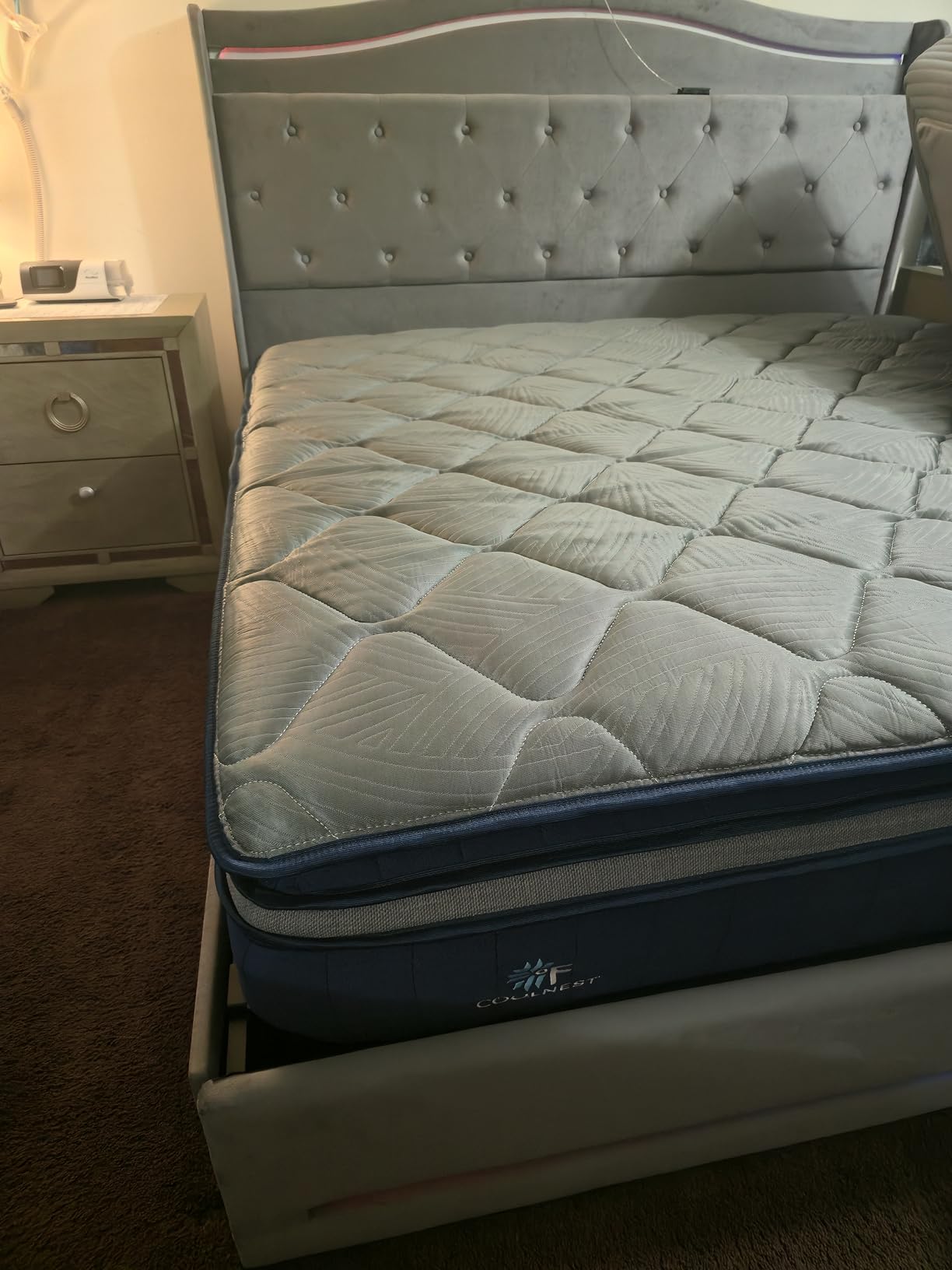 Sweetnight CoolNest Hybrid Queen Size Mattress 14 Inch, Cooling Pillow Top | Cool Night Sleep for Hot Sleeper, 7-Zone Ergo Support for Pressure Relief, 4 Stage Cool Enhanced Breathability, Medium Firm customer photo 2