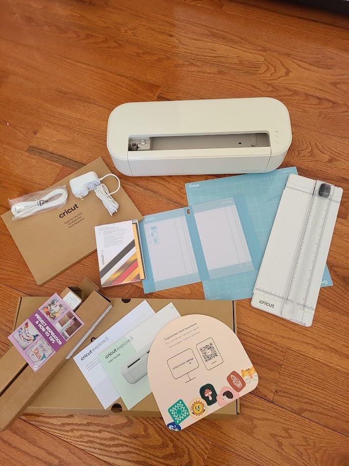 Cricut Explore 5 Essential Bundle + Multicolor Sampler | For Vinyl, HTV, Stickers, & More - Includes Smart Vinyl, Smart Iron-On, Printable Vinyl, Cardstock & 100+ Project eBook customer photo 1