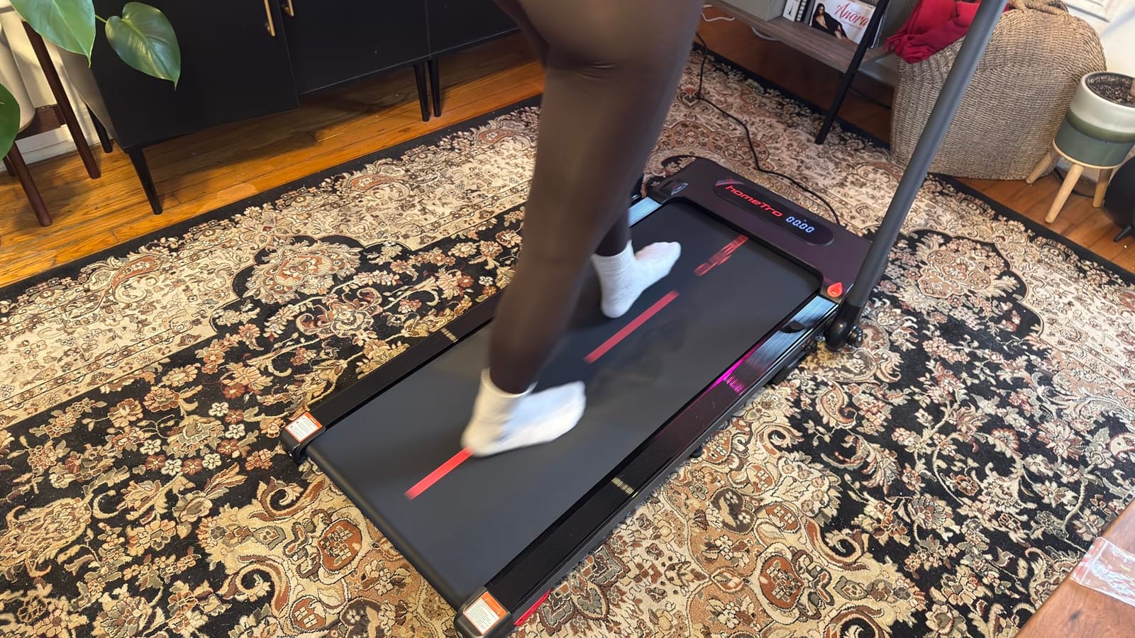 Treadmill with Incline with Removable Desk Workstation, 3 in 1 Foldable Treadmill with Adjustable Handle Bar for Home/Office, 3.0HP Portable Walking Pad with Magnetic Remote & APP Control customer photo 2