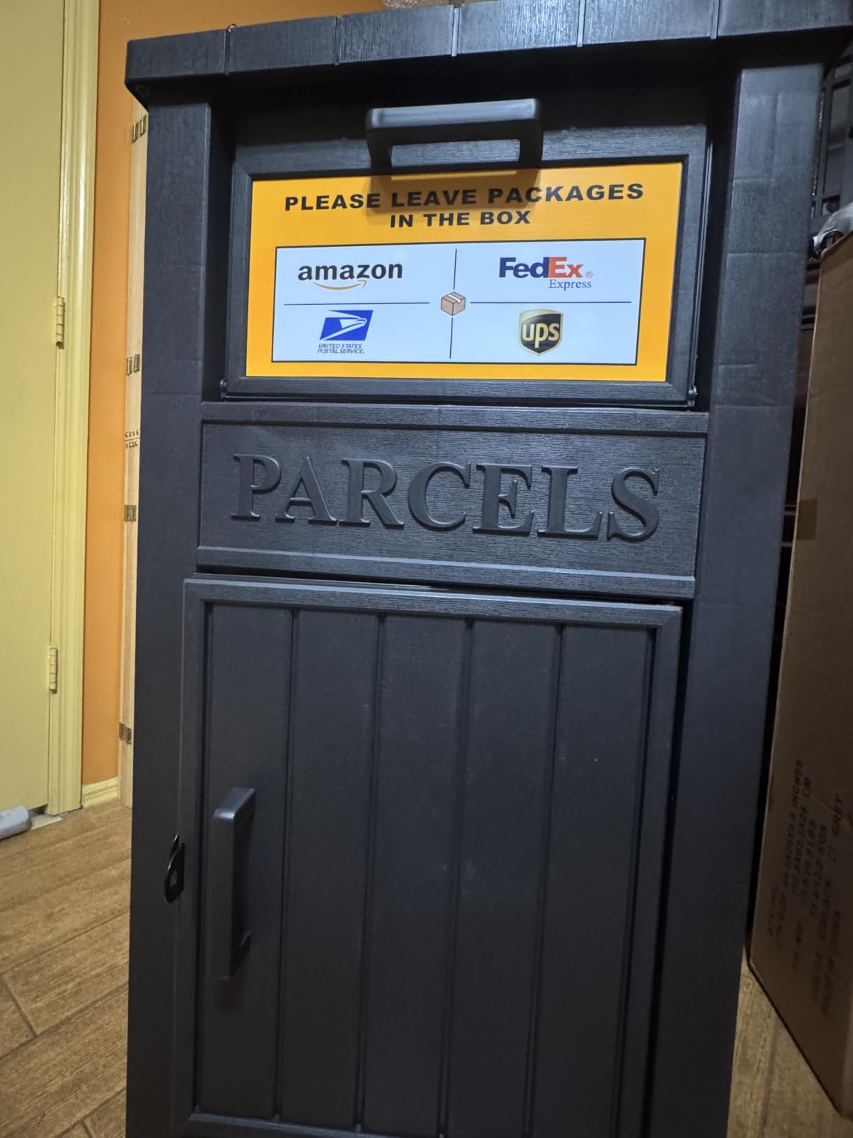 Package Delivery Boxes for Outside, Parcel Drop Box, Black | Lockable Secure, Waterproof, Anti-Theft, for Porch, Curbside, House customer photo 2