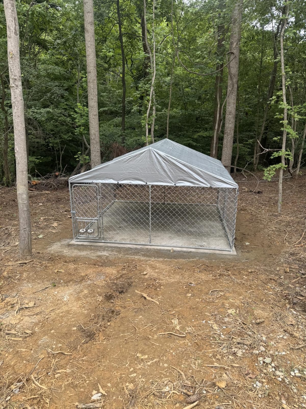 DWVO 10'x10' Dog Kennel Outdoor with Rotating Feeder Bowls | Outdoor Dog Pens with Roof, Heavy Duty Dog House for Medium Large Dogs customer photo 2