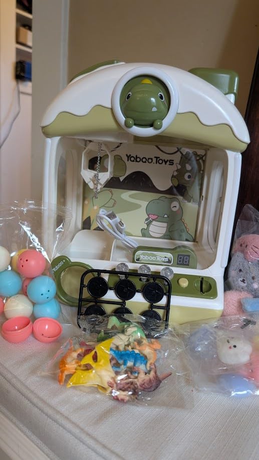 Large Claw Machine for Kids, Dinosaur Vending Machines Toys for Boys 4-6, Mini Candy and Prize Electronic Dispenser Game with Sound Lights, Idea Birthday Gift for 3 4 5 6 Year Old Boy Girl customer photo 2