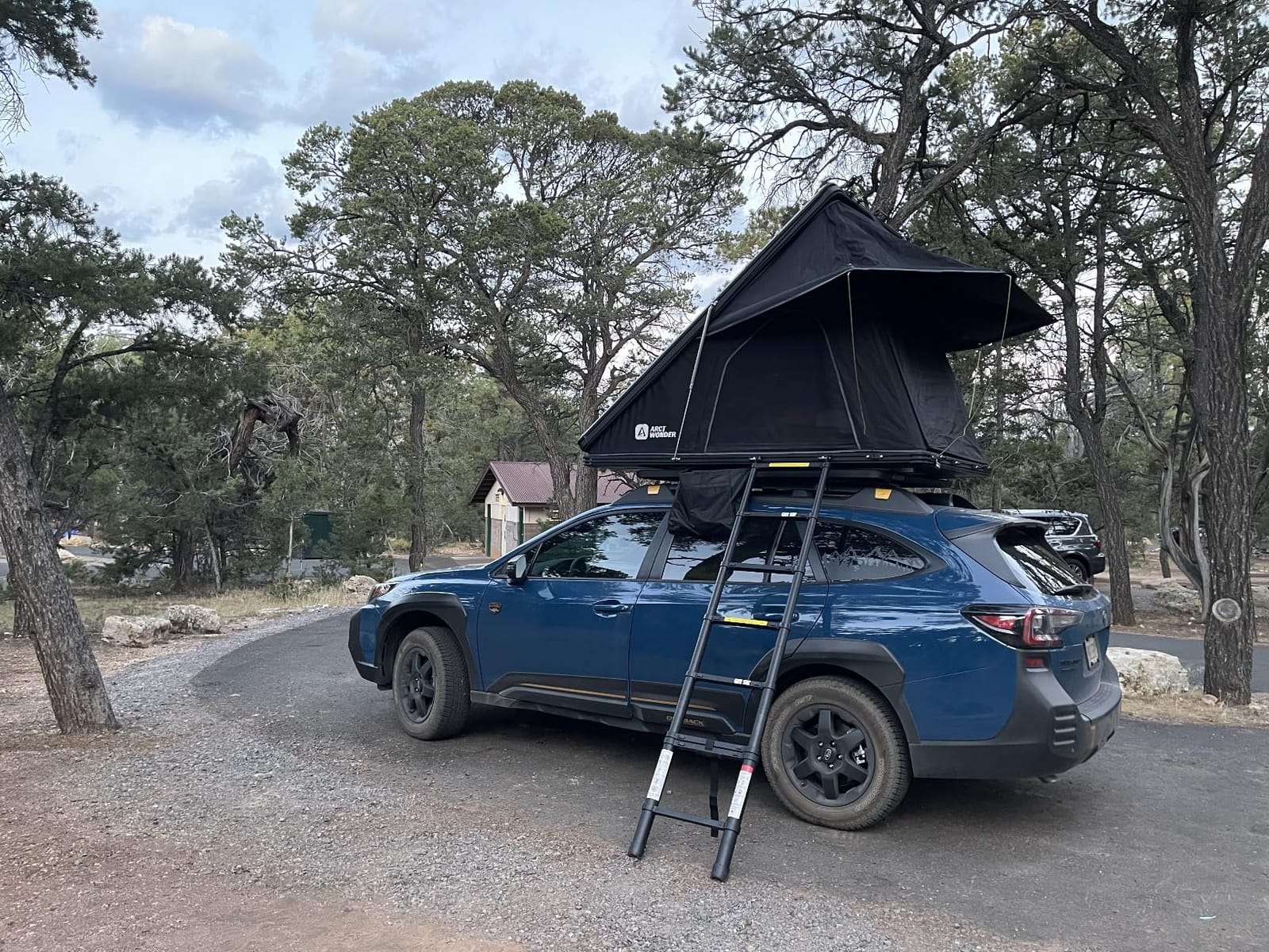 Rooftop Tent Hard Shell with Winter Thermal Layer, Pop Up Car Roof Top Tent | Aluminum Roof Tent Hardshell with Luggage Bar, LED Light Strip, Suitable for Jeep SUV Truck, 4 Season Camping for 2 Person customer photo 2