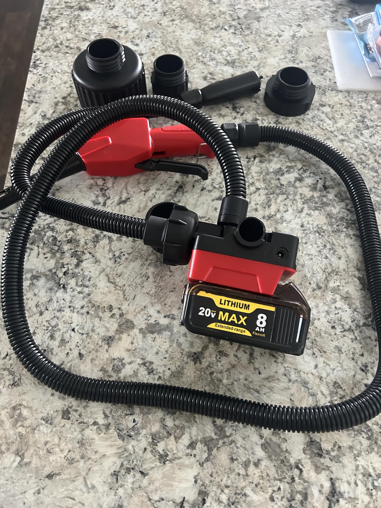5GPM Cordless Fuel Transfer Pump, Auto-Stop & Hand Nozzle, Compatible with DeWalt 20V & Milwaukee 18V Batteries, Beep Alert, 51'' hose, Vertical Operated portable Pump for Diesel, Gasoline (Bare Tool) customer photo 2