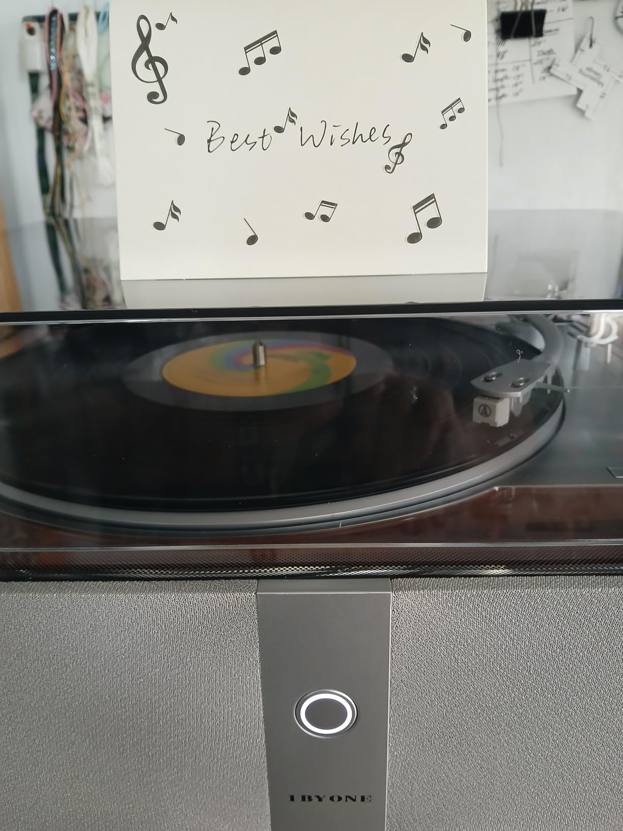 1 BY ONE Fully Automatic Belt-Drive Turntable, Wireless Vinyl Record Player customer photo 1