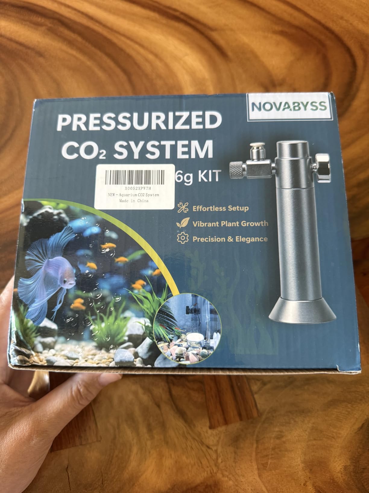 Aquarium CO2 Kit with Regulator, 2 x 16g Cartridges, 3/8