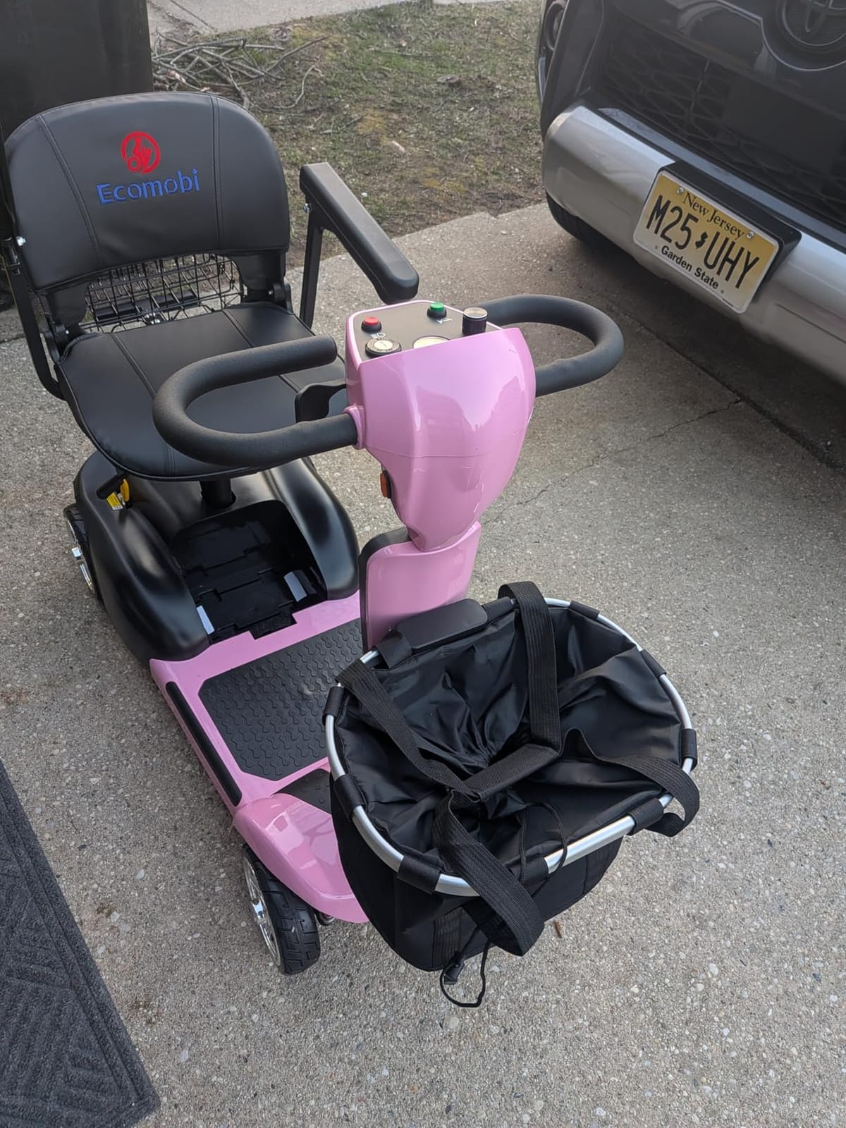 20 Miles 4 Wheels Mobility Scooter for Seniors/Adults Up to 300LBS, 350W Electric Wheelchair Detachable Lithium Battery, Dual Baskets, Rotating Seat, Taillight, USB Charging, Purple customer photo 2