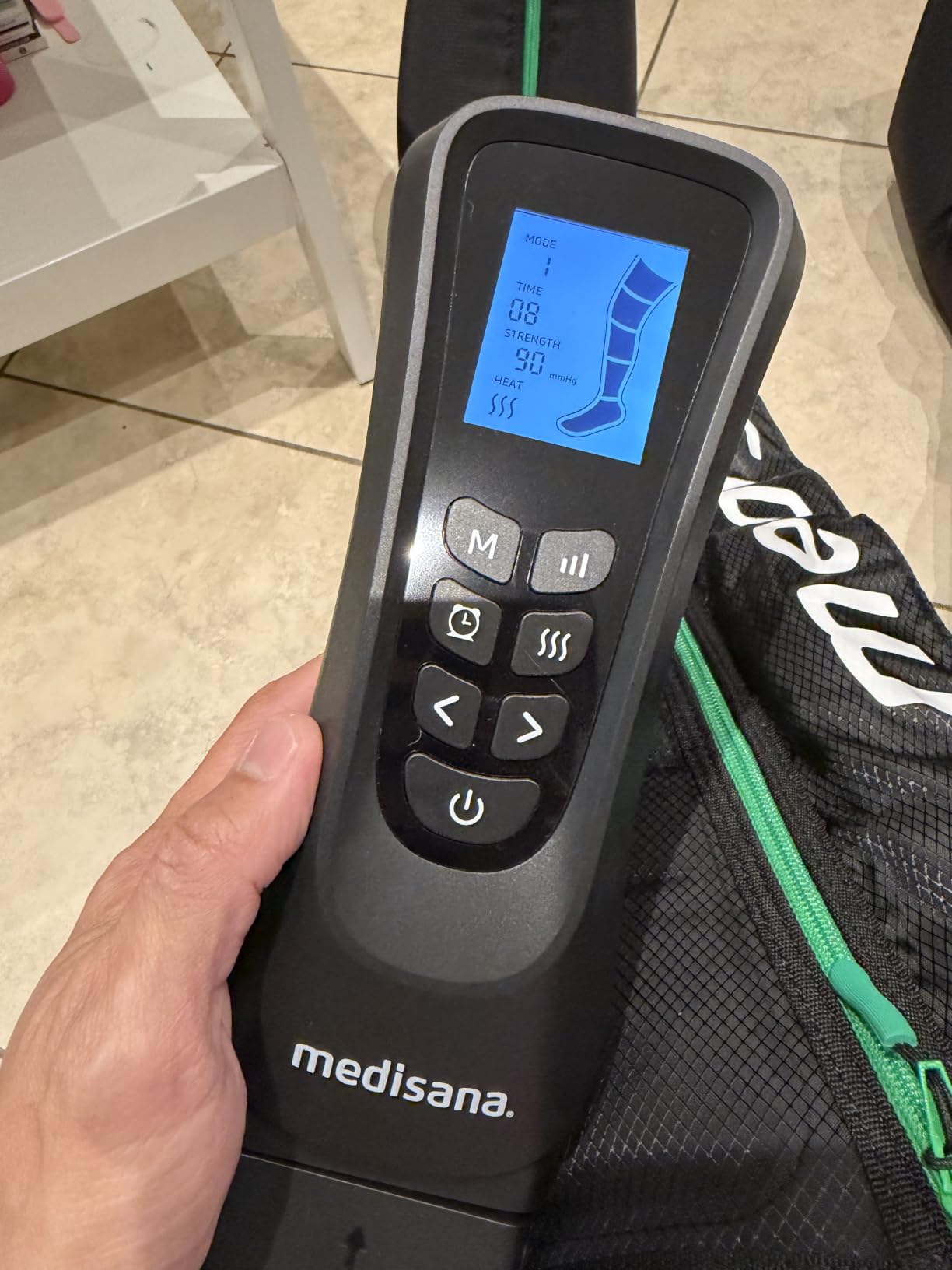 Medisana Leg Compression Massager with Heat, Full Leg & Foot Massager Compression Boots with 6 Modes, 5 Intensity and 3 Heat for Circulation and Pain Relief customer photo 2