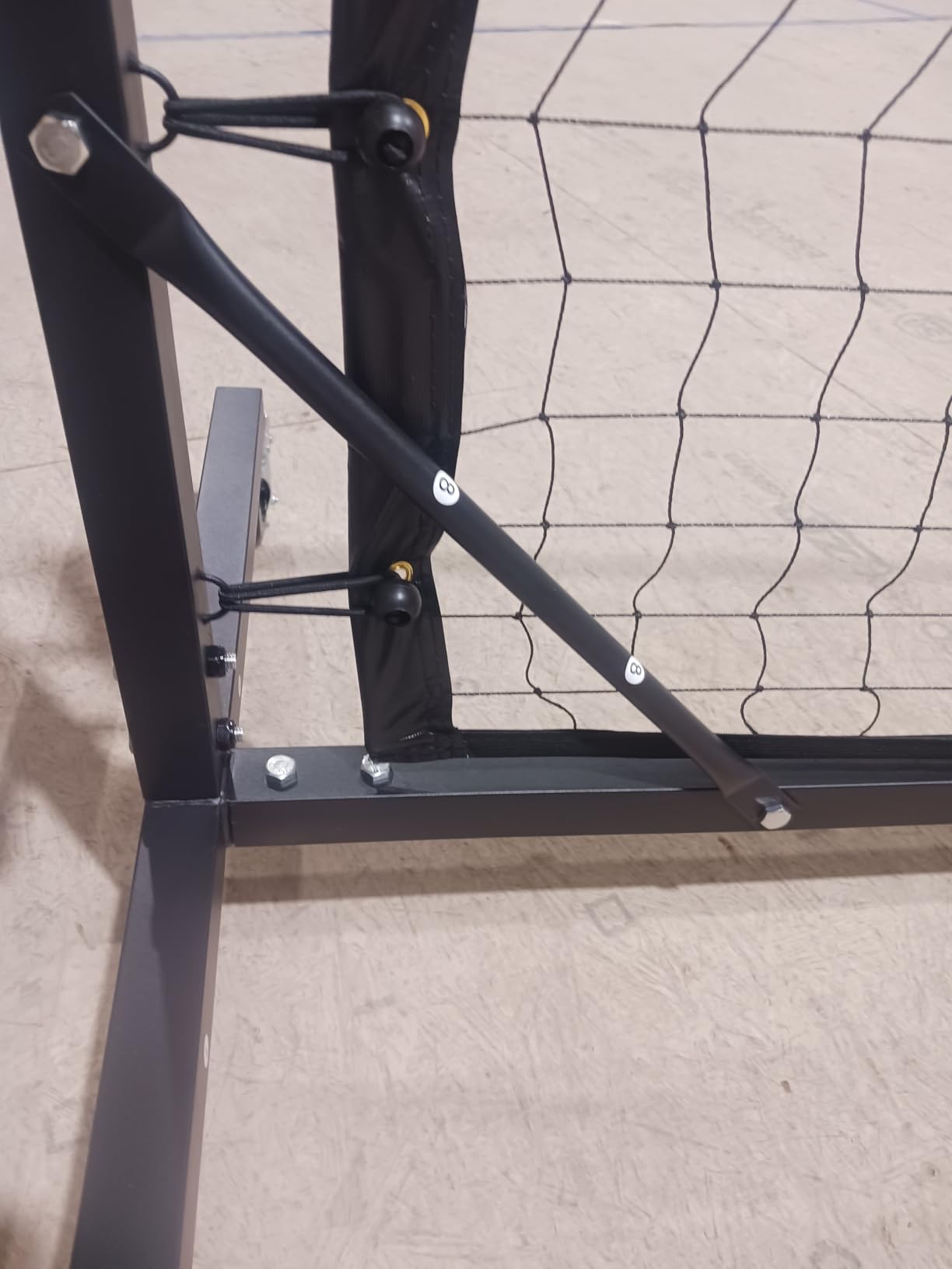 Pro 22ft Pickleball Net with Hand Crank Tension System, Anti-Sag, Tournament Size, Heavy-Duty Frame for Indoor/Outdoor Courts, Lockable Wheels, Easy Setup, Includes Carry Bag customer photo 1